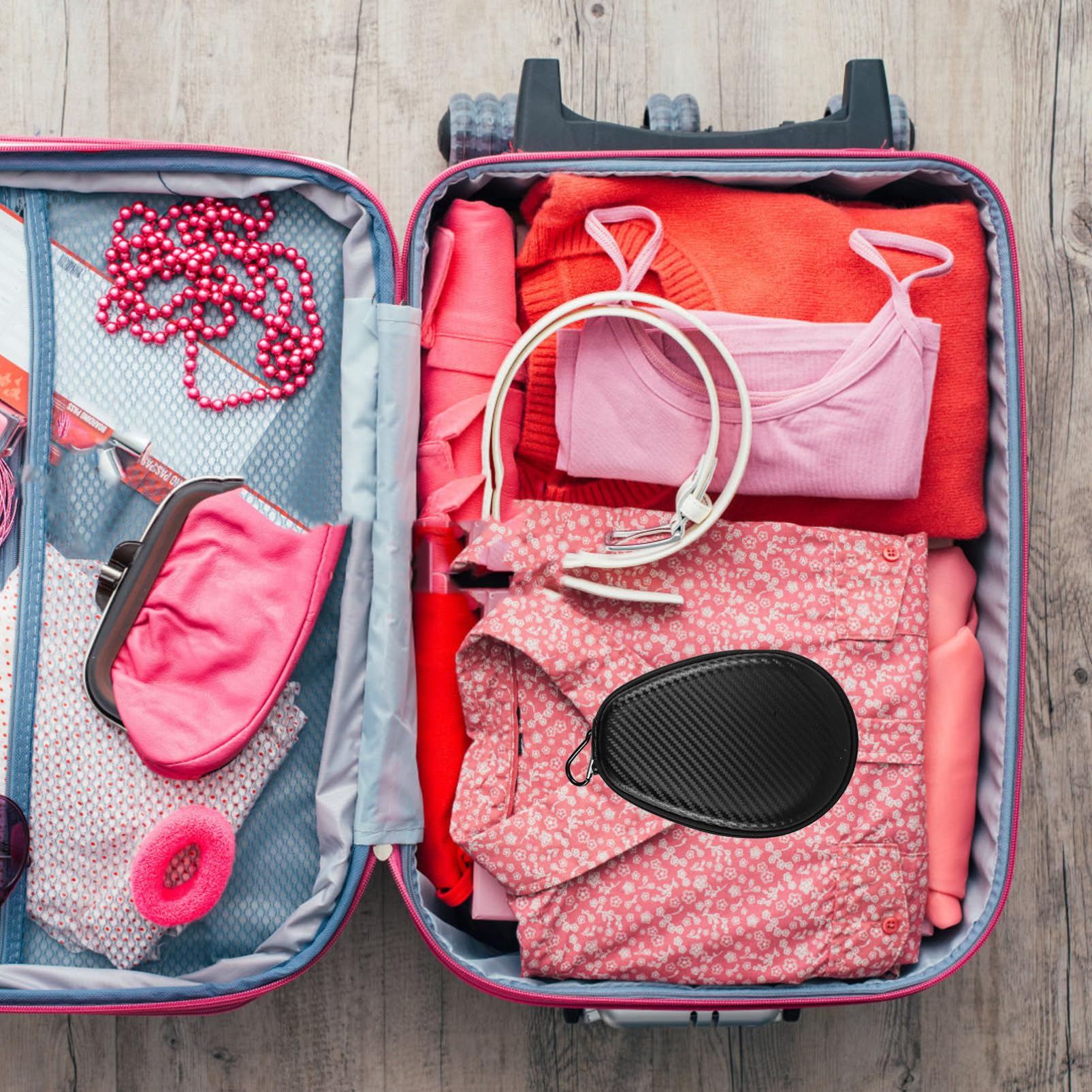 Artibetter Borsa Organizer per Cuffie Custodia Eva Rigida per Auricolari e Cavi Dati Portatile per Accessori da Viaggio