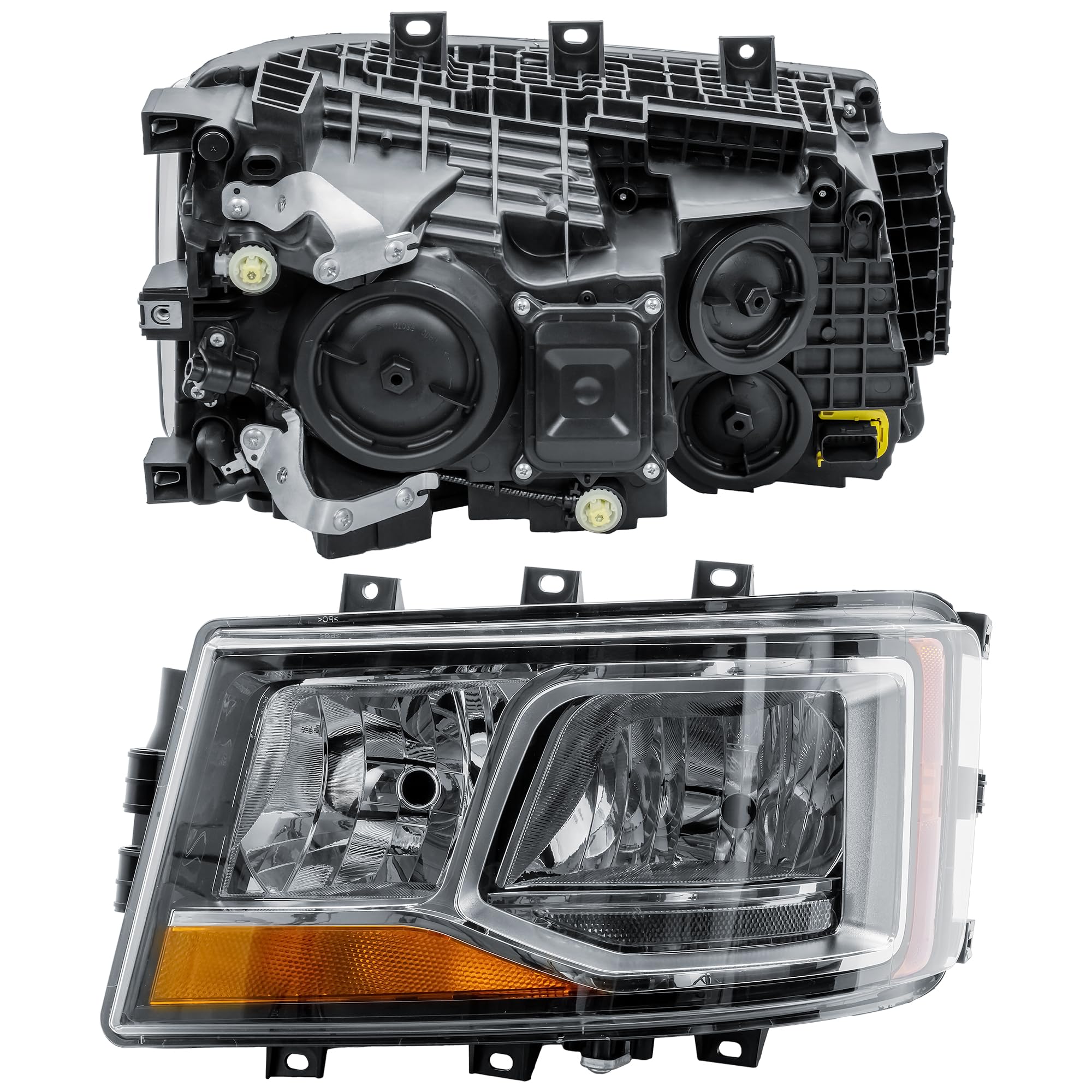 LONGLING Faro anteriore sinistro di ricambio 24V con regolazione elettrica per Scania P/G/R/S Serie di camion