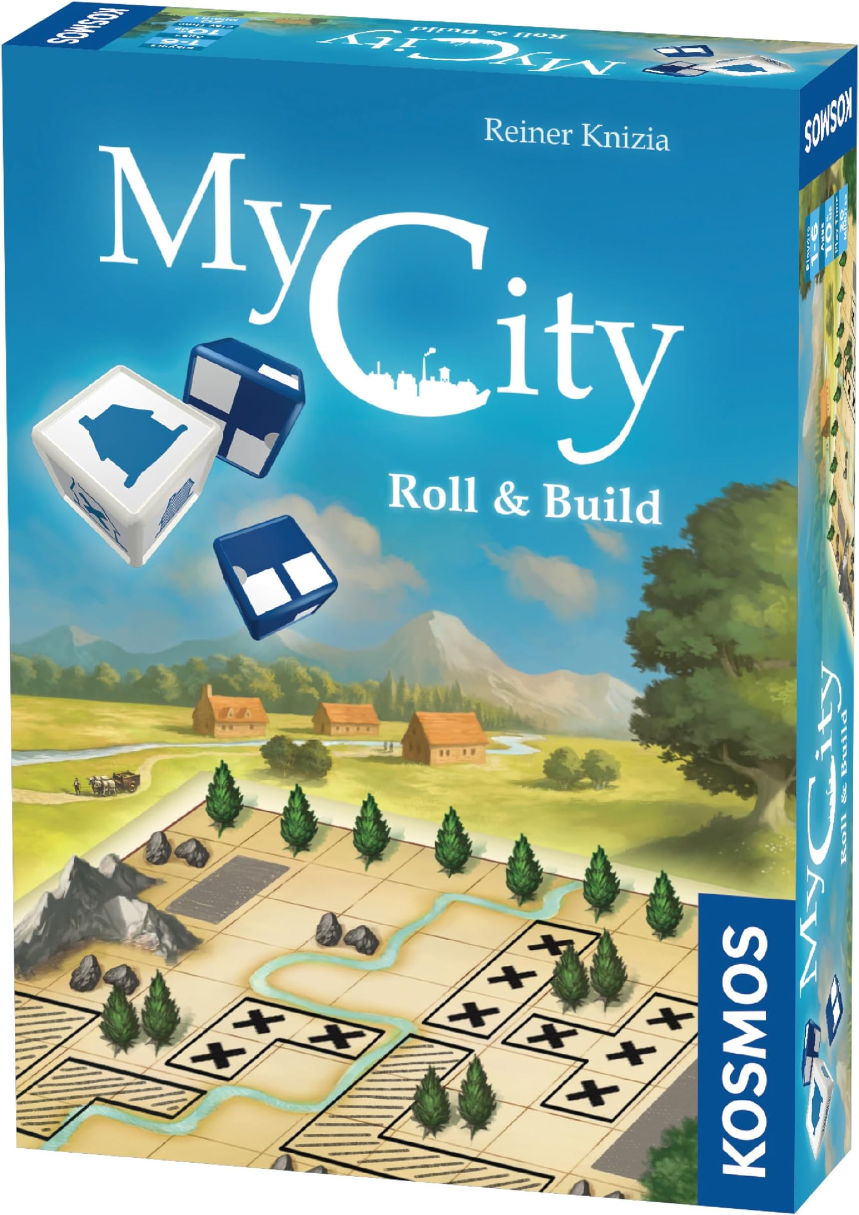 Thames & Kosmos My City Roll and Build | Board Games | Dice Game | Roll and Write | 1 to 6 Players | | 1-6 Players | Fast-Paced Game