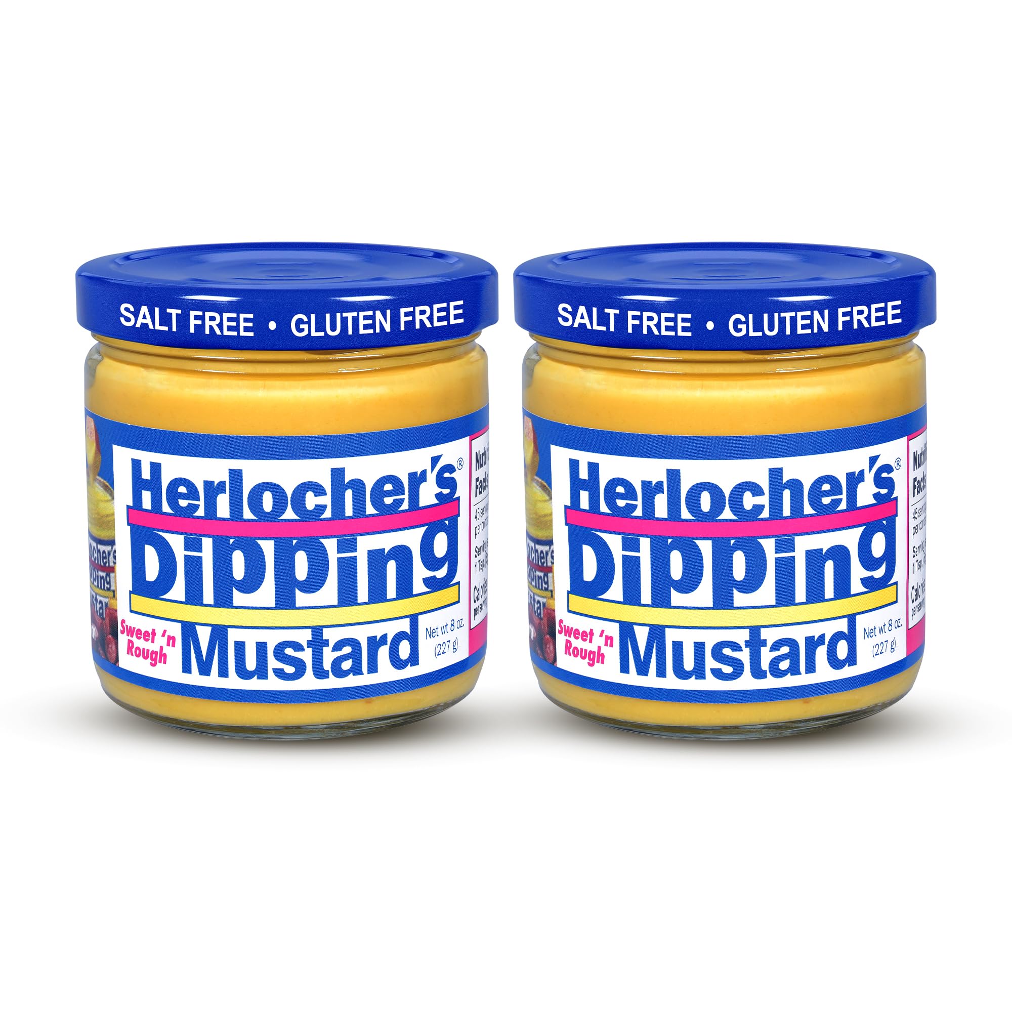 Herlocher’s Dipping Mustard – Pack of 2 | Sweet & Tangy Mustard Dip, 8 oz Jar | Gluten-Free, Salt-Free, Fat-Free | Perfect Pretzel & Snack Dip | Made in USA