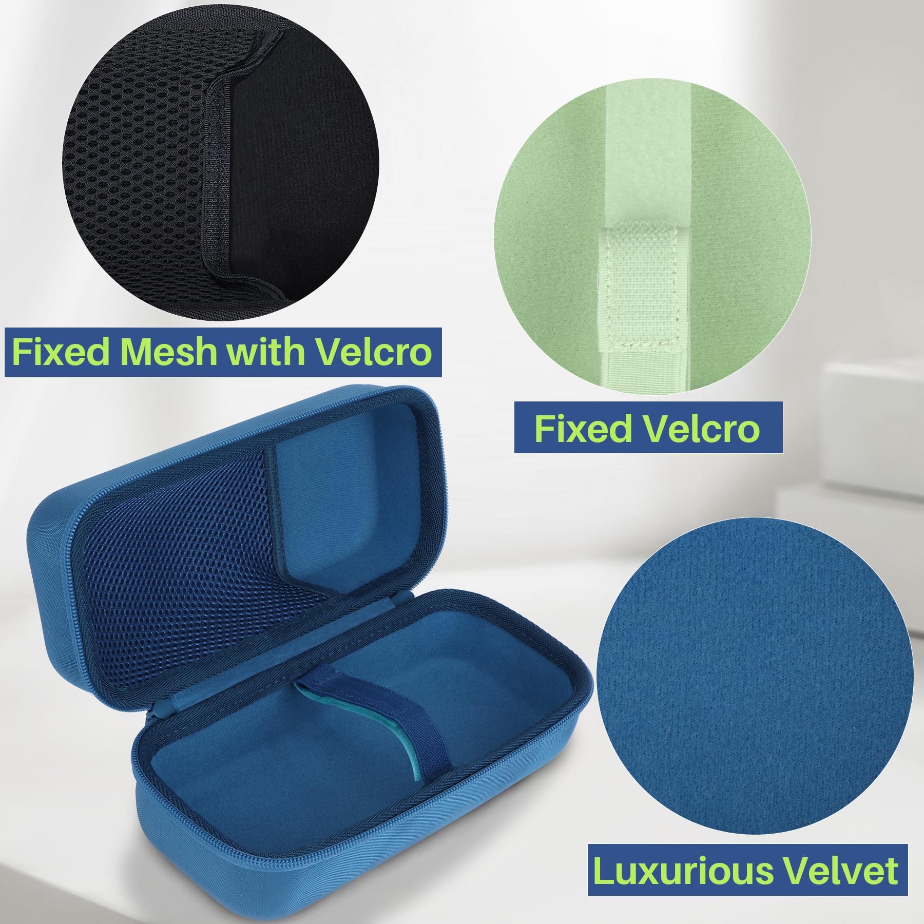 Lebakort Hard Travel Case for Soundcore Boom 3i Rugged Outdoor Speakers (Yellow Green Deep Blue) - Image 4