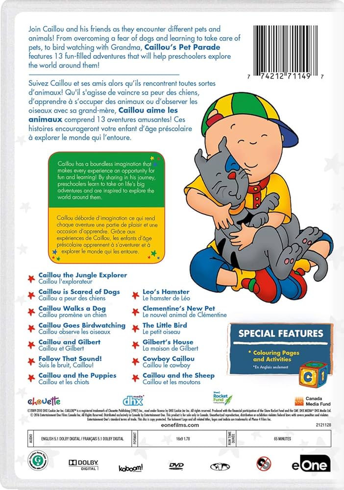 Caillou: Caillou's Pet Parade (Bilingual): Amazon.ca