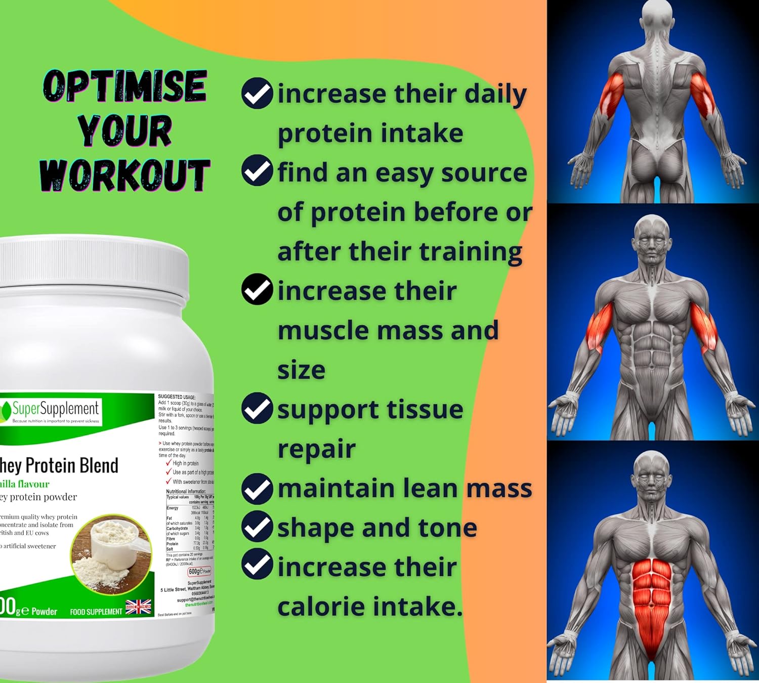 Whey Protein Isolate High Protein Powder Vanilla Flavour With Natural