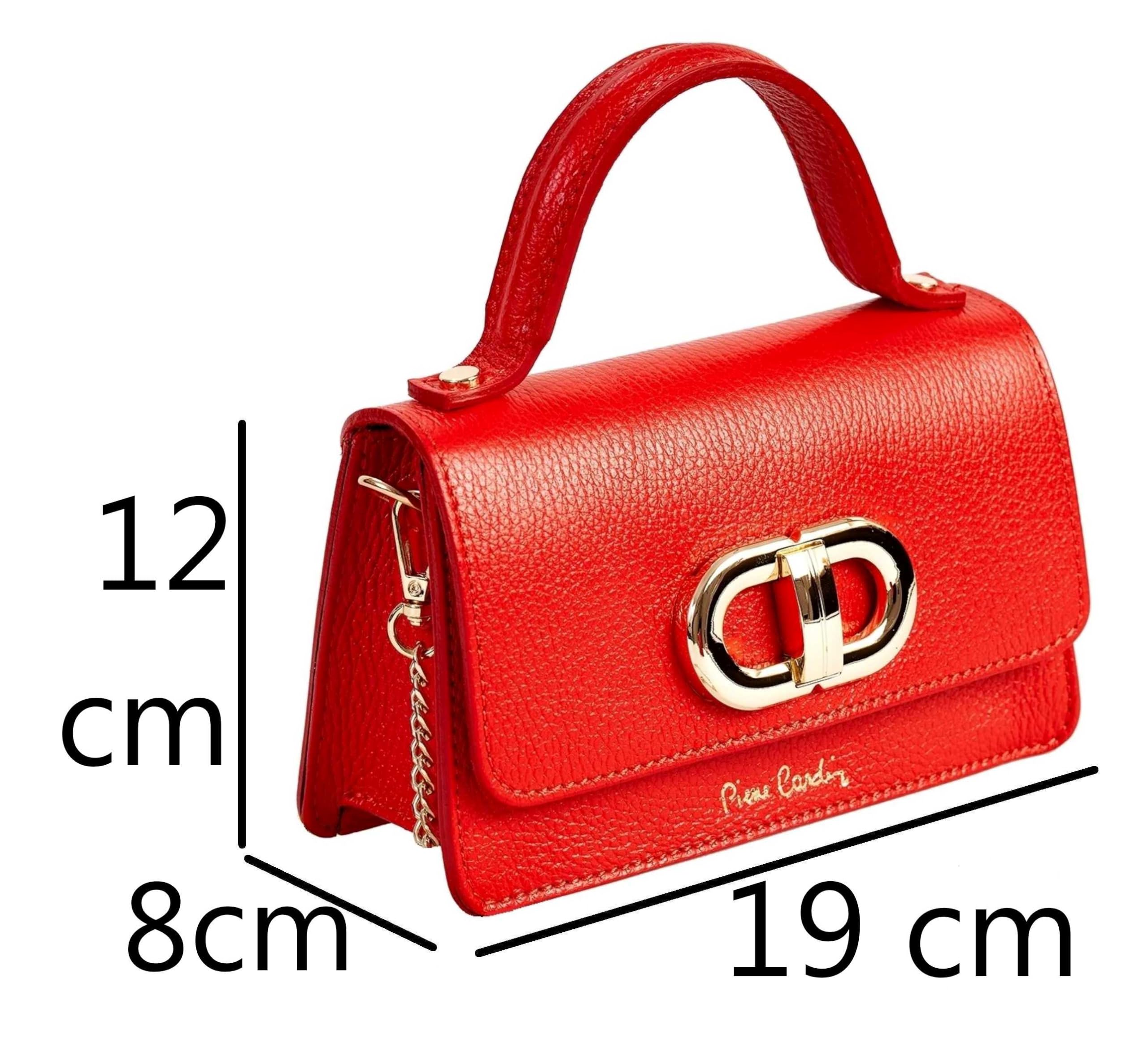 Pierre Cardin Bolso de mujer, piel auténtica, pequeño, de hombro, multifunción, elegante, bolso de mujer, bolso de hombro, multifunción, bolsos de mujer, de hombro