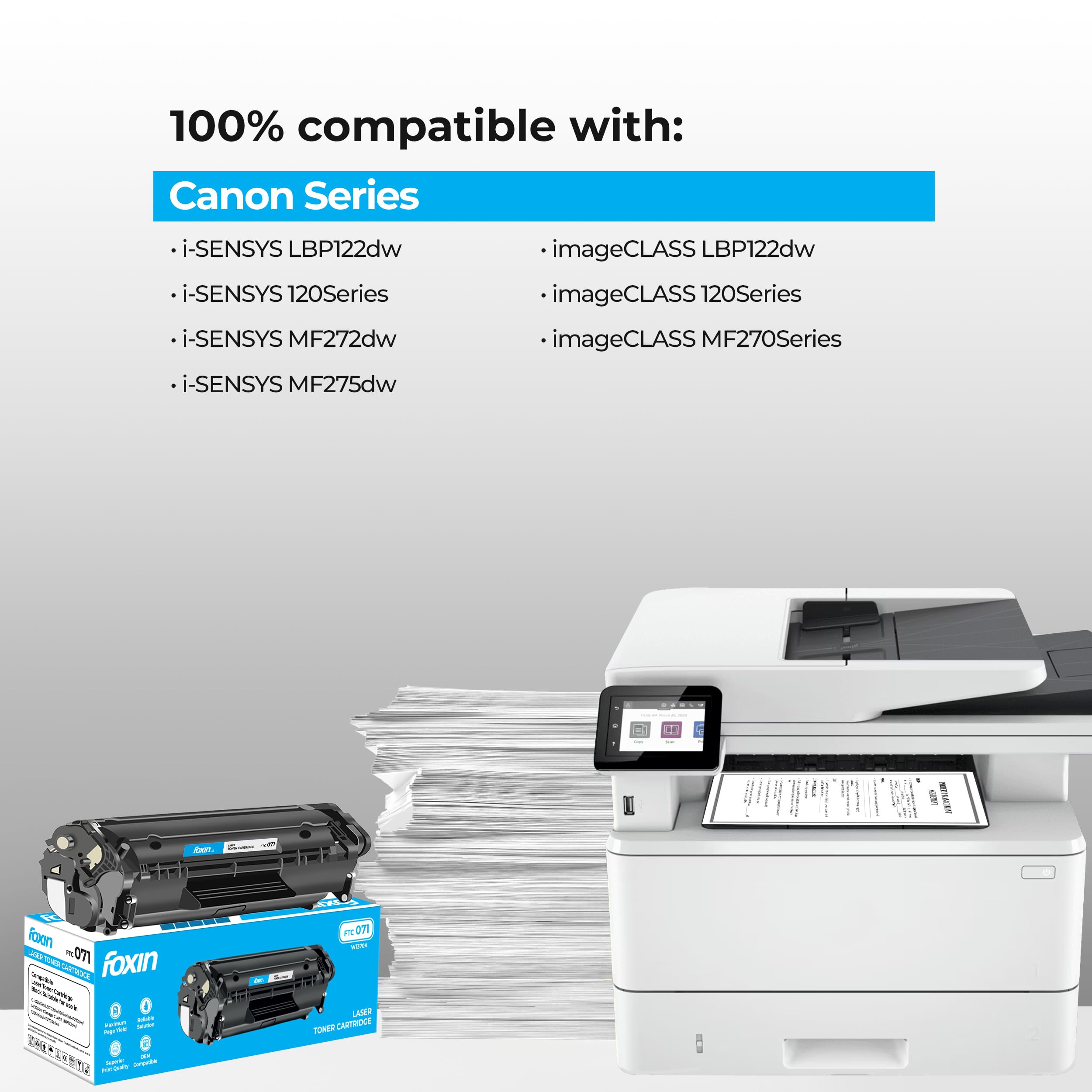 Foxin FTC 071 Toner Cartridge | Compatible with Canon LBP122dw