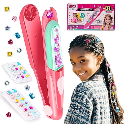 Lucky Mami Hair Gem Stamper Kit, Hair Bedazzler Styling Tool