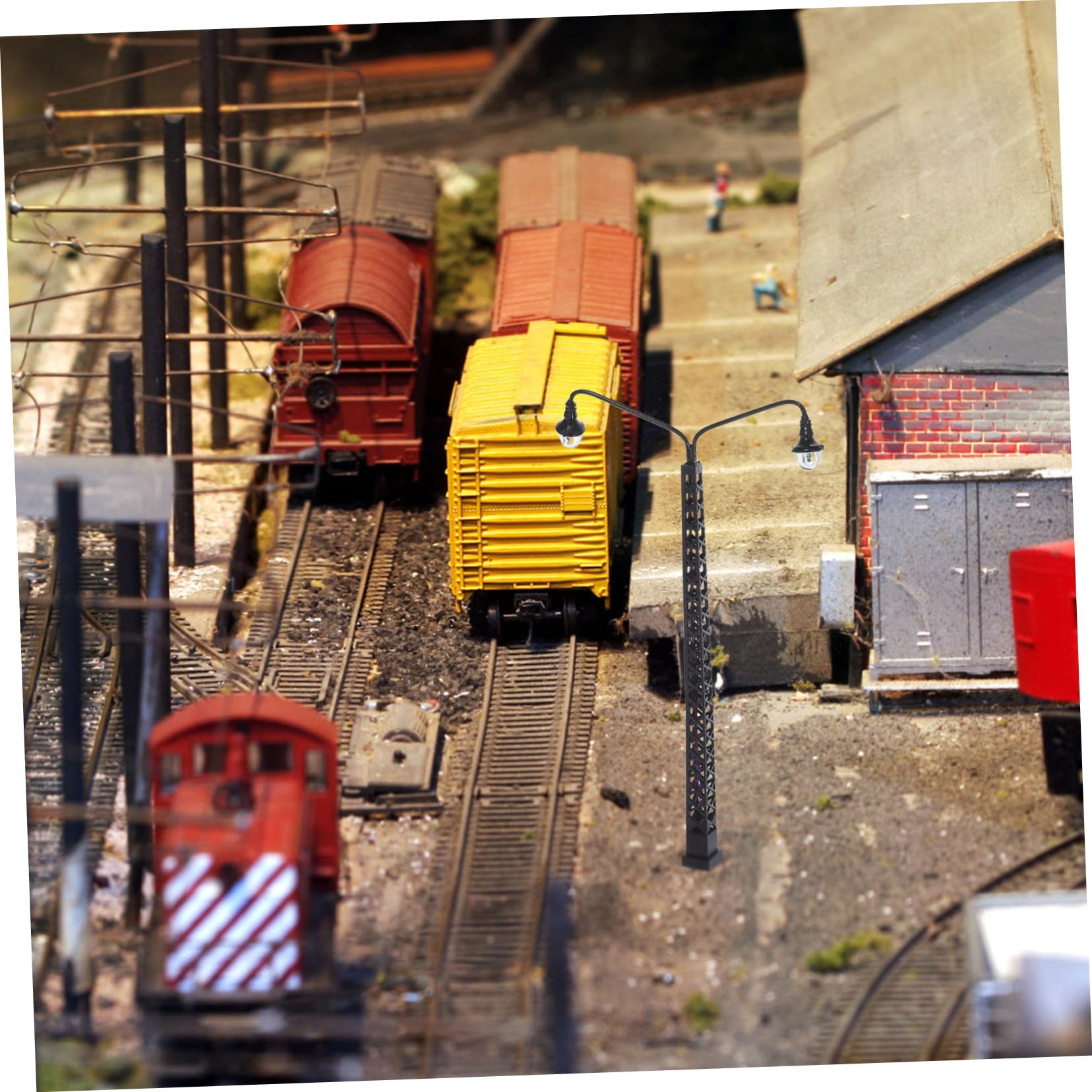 Kleiner Eisenbahn Signallichtmodell 2 Stück für Sandtisch Dekoration