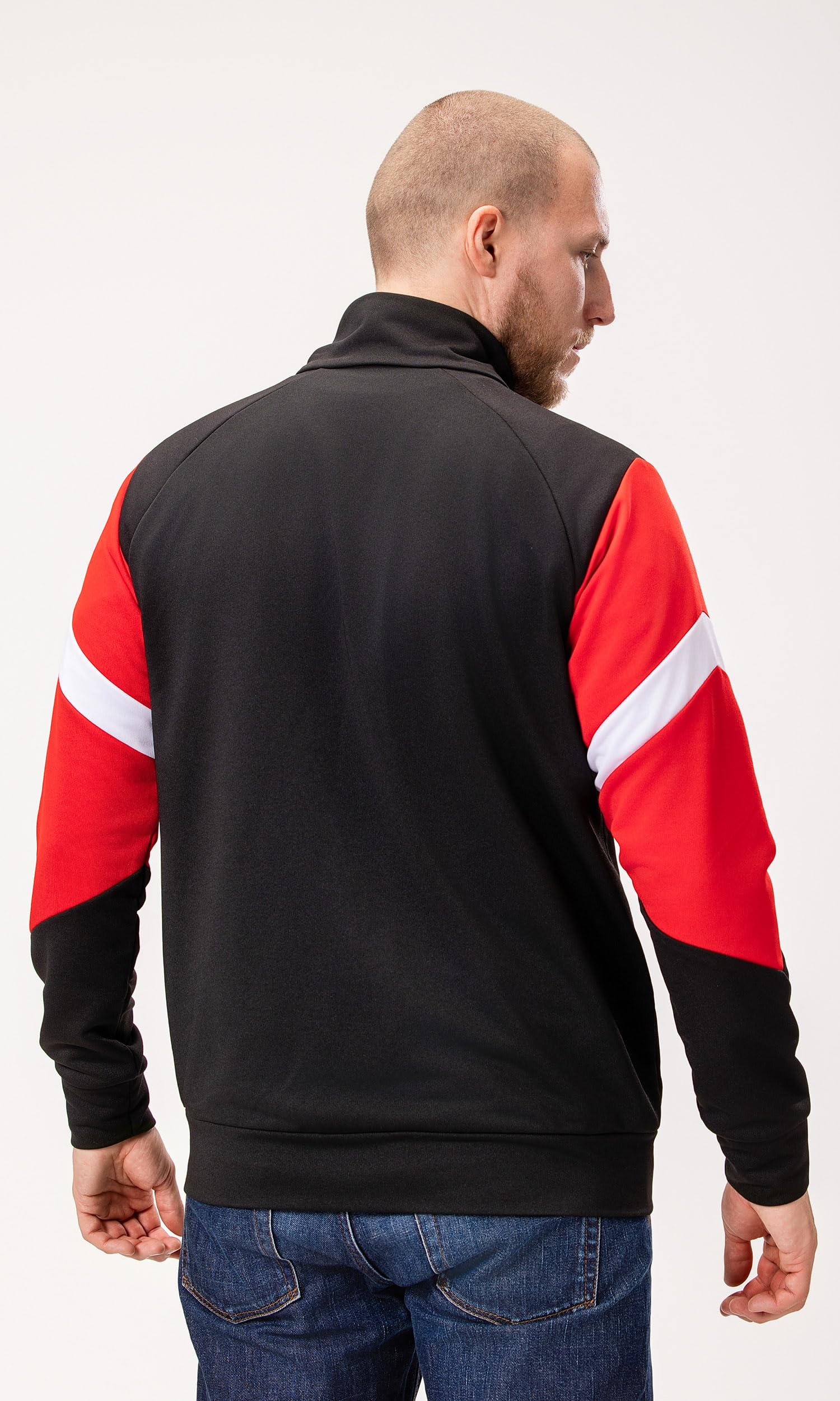 PGWEAR Męska kurtka treningowa Track Top Messina – z zamkiem błyskawicznym i wysokim kołnierzem – Streetwear Retro – krój raglanowy