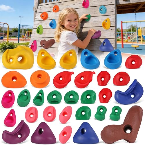 SREHRLY Rock Climbing Holds Kit: A Gift for Active Kids and DIY Parents