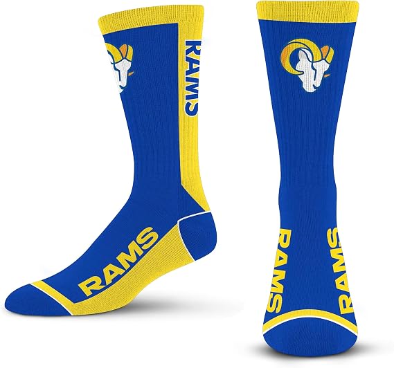 For Bare Feet NFL Unisex Nfl Mvp Crew Sock Medium