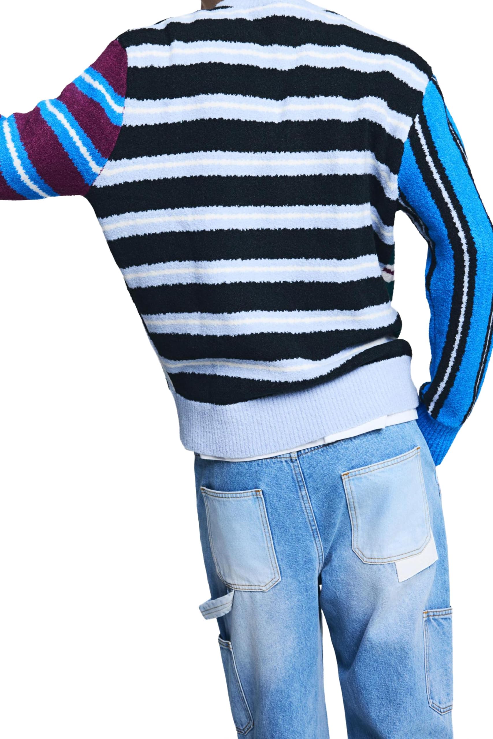 Desigual JERS_Mixed Stripes Sweatshirt Uomo