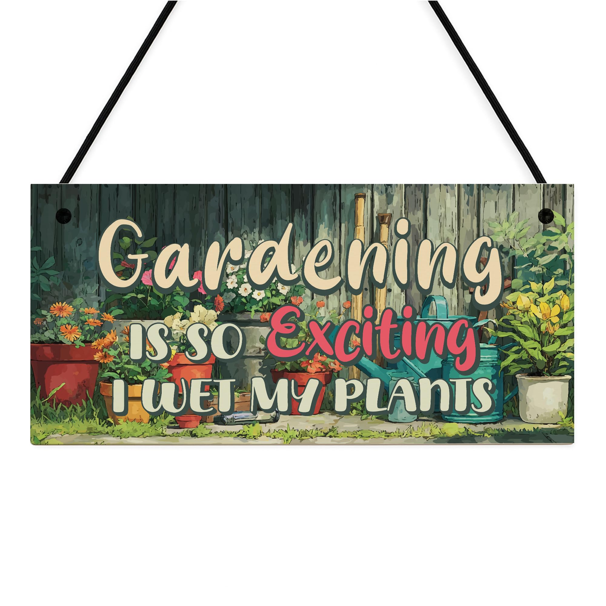 Red Ocean Garden Sign Cute Garden Plaque For Outside Wet My Plants Funny Garden Sign Hanging Shed Sign Yard Plaque Gifts For Women Her Home Decor
