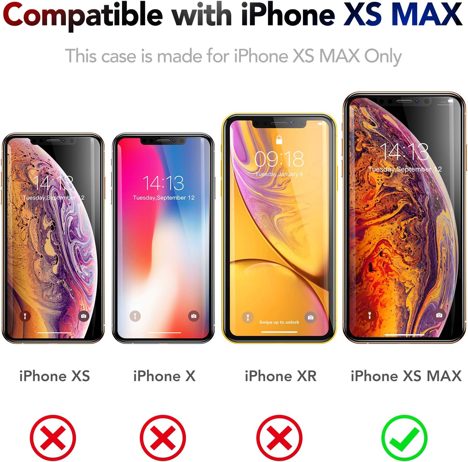 MOBOSI Vanguard Armor Designed for iPhone Xs Max Case, Rugged Cell Phone Cases, Heavy Duty Military Grade Shockproof Drop Protection Cover for iPhone 10xs Max 2018 6.5 Inch (Navy Blue)