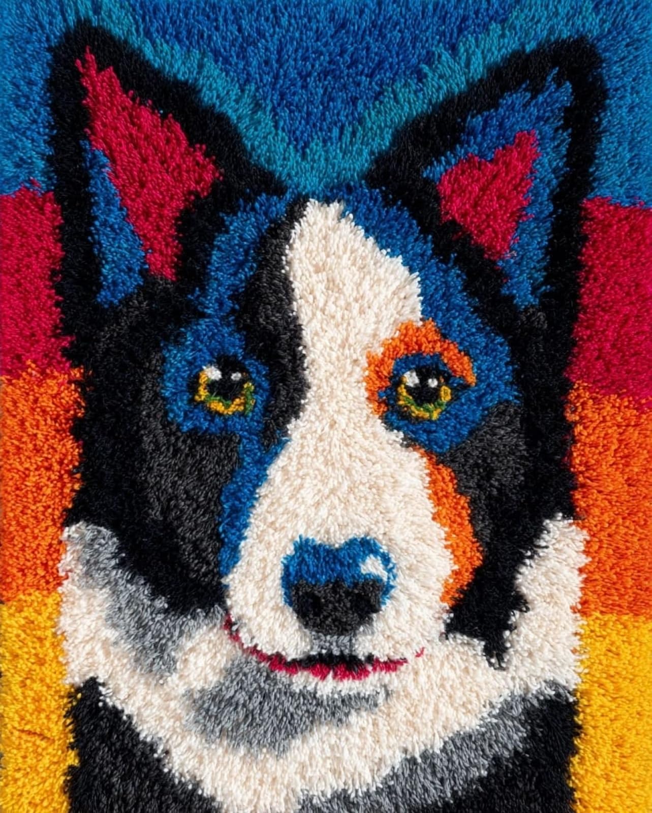 Wallphantom Latch Hook Rug Kits,Border Collie