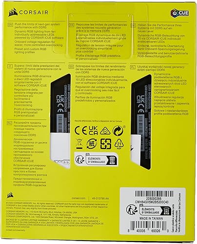 Miniatura 6 de CORSAIR VENGEANCE RGB DDR5 RAM 64 GB (2 x 32 GB) 5200 MHz CL40 Intel XMP iCUE Memoria de computadora compatible - Negro (CMH64GX5M2B5200C40)