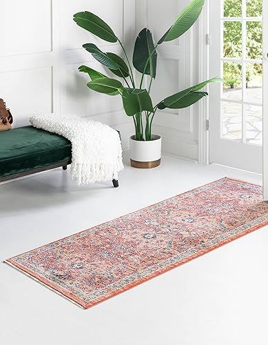 Miniatura 3 de Rugs.com Lola Collection - Alfombra de pasillo de 13 pies, alfombra mediana color rojo ladrillo perfecta para pasillos y entradas