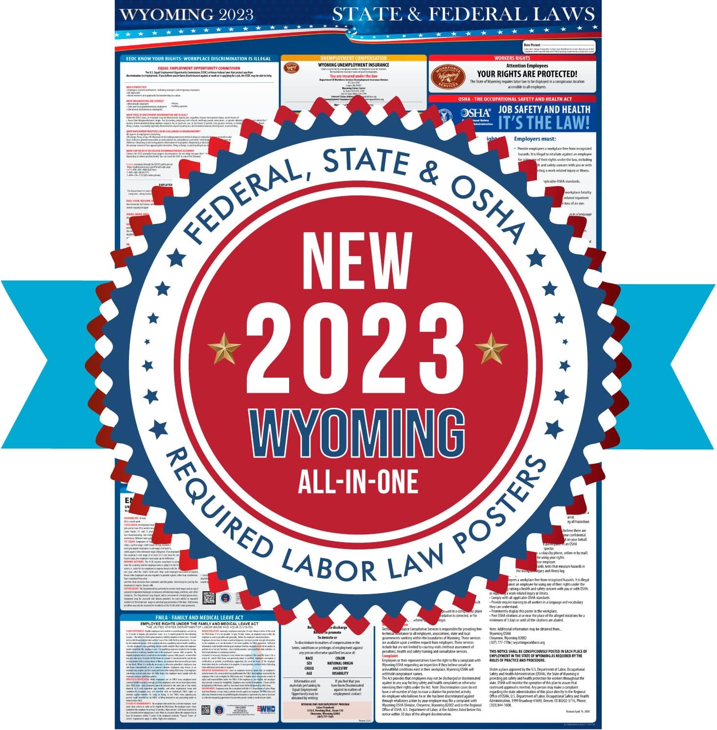 2023 Wyoming State and Federal Labor Laws Poster OSHA