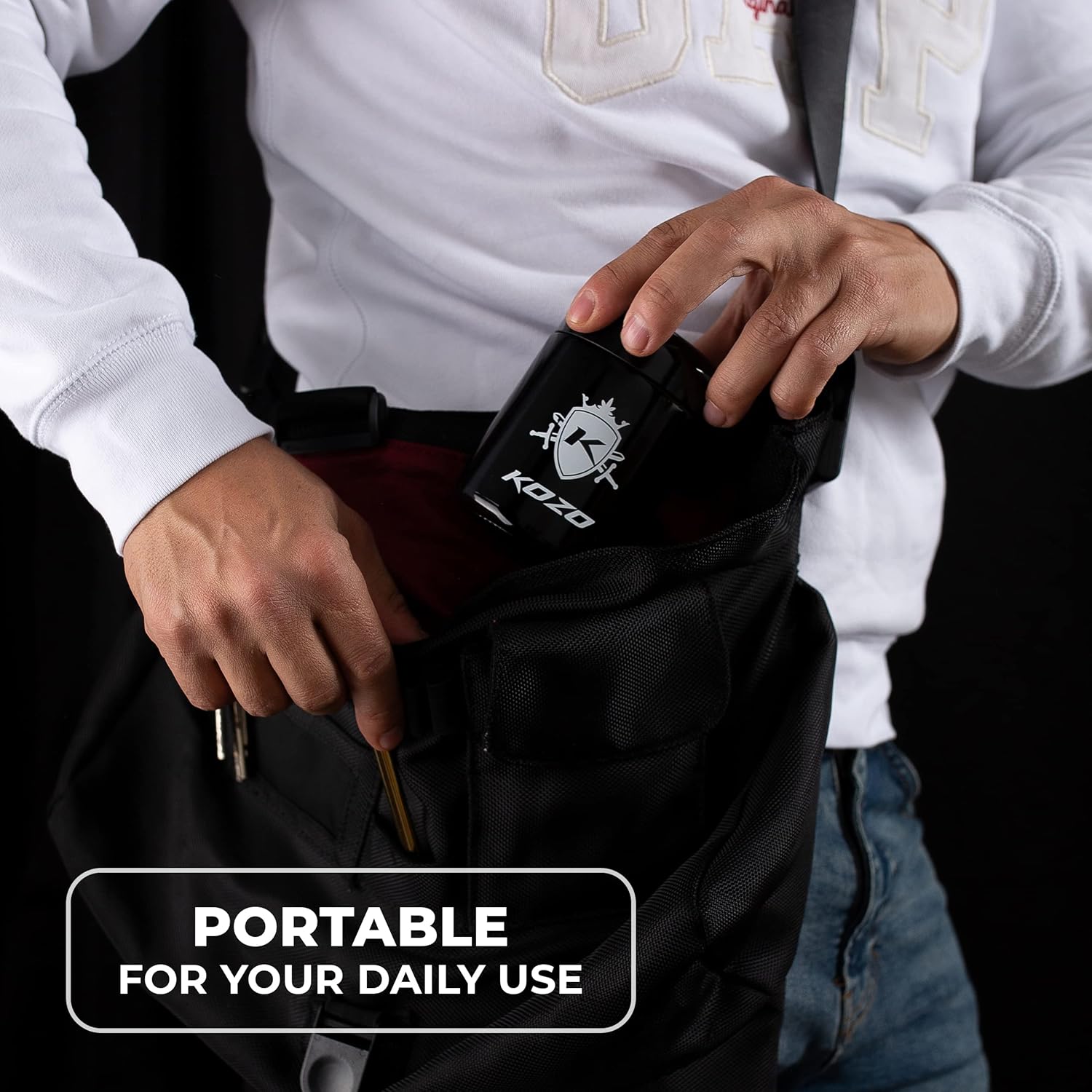 Black Glass Airtight Storage Jar, with UV Protection. Airtight Container with Humidity Pack. Keep your Serving Spices and Herbs Fresh for Longe. Large, Stylish Two oz Size (2 OZ - 1000ml)