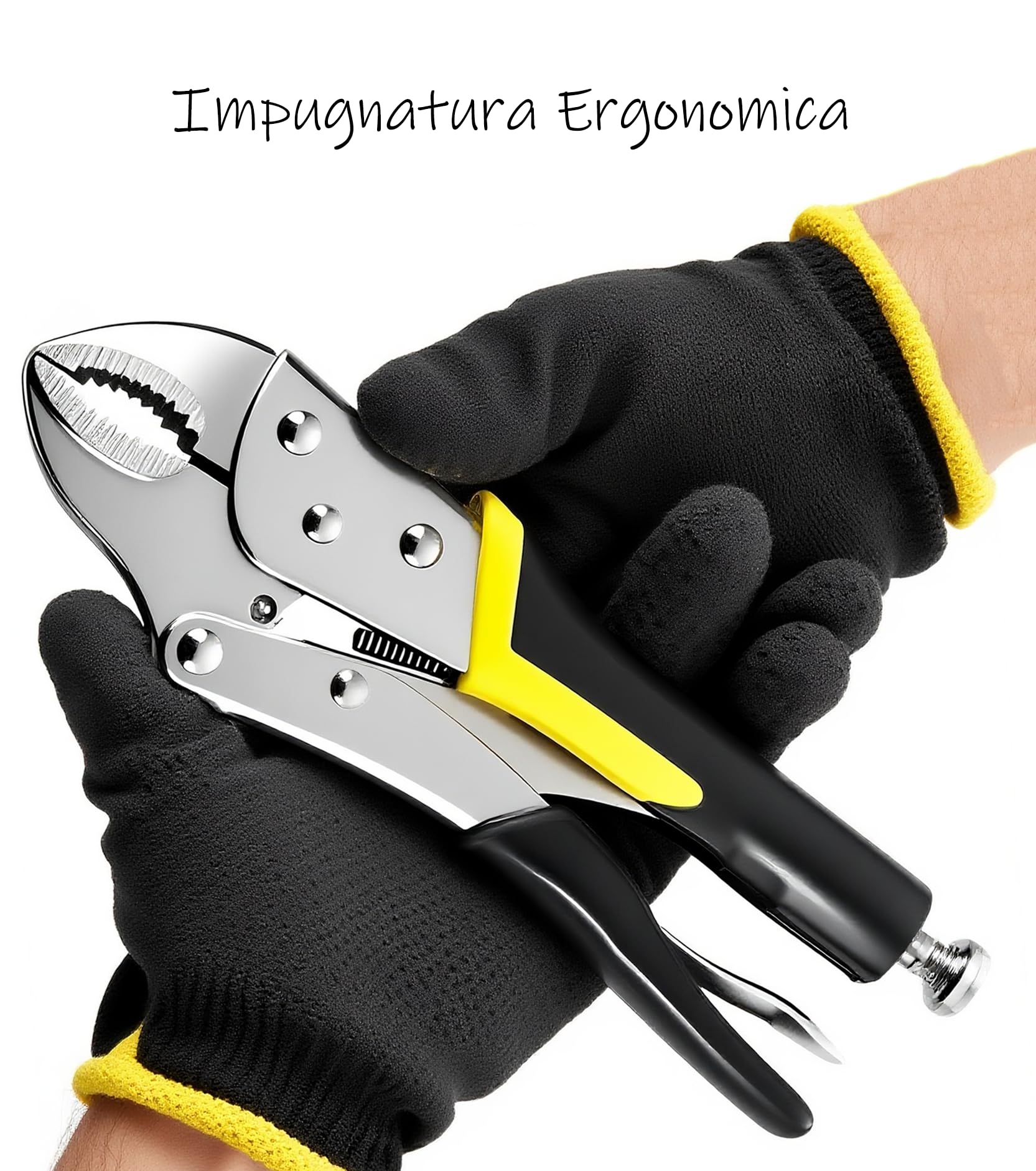 25cm di Pinza a Scatto,Molla Potente,Antiruggine,Operazione a Una Mano.