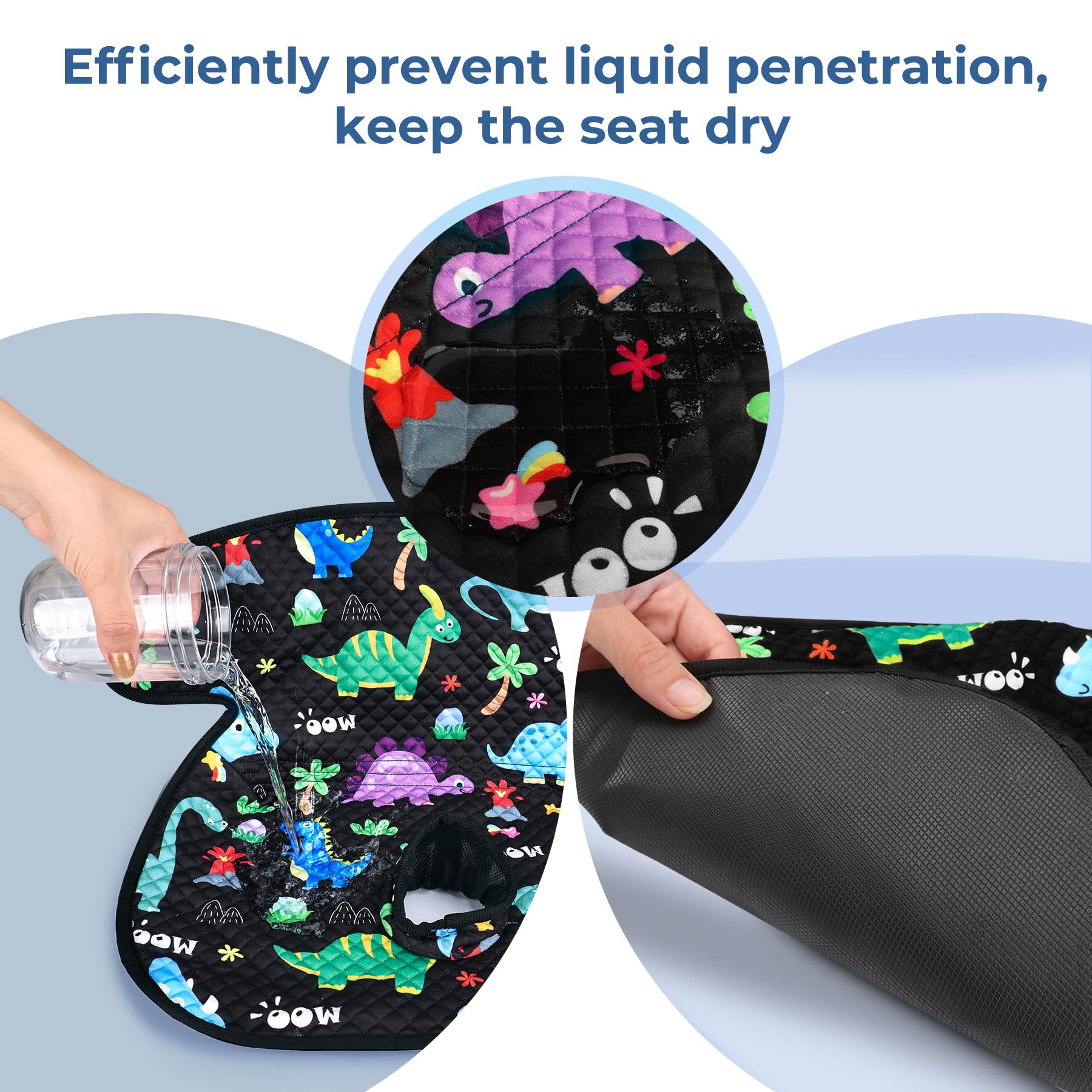COOLBEBE Protezione per seggiolino auto per addestramento al vasino, confezione da 2 pezzi, impermeabile, per addestramento al sedile dell'auto, per bambini, per passeggini e seggiolini auto