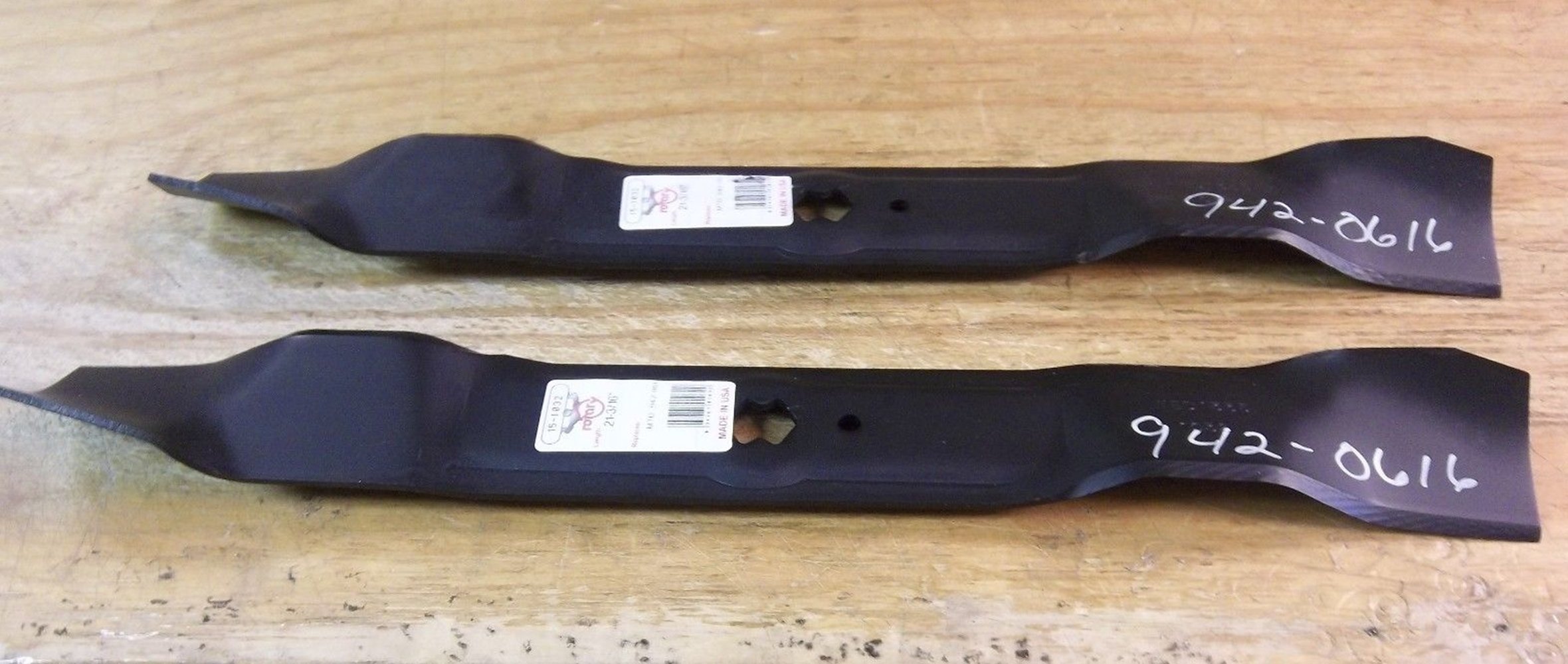 Troy bilt 42 lame 2X PACCHING 102" DECK 742-0616 942-0616 MTD CUB CADET BIANCO