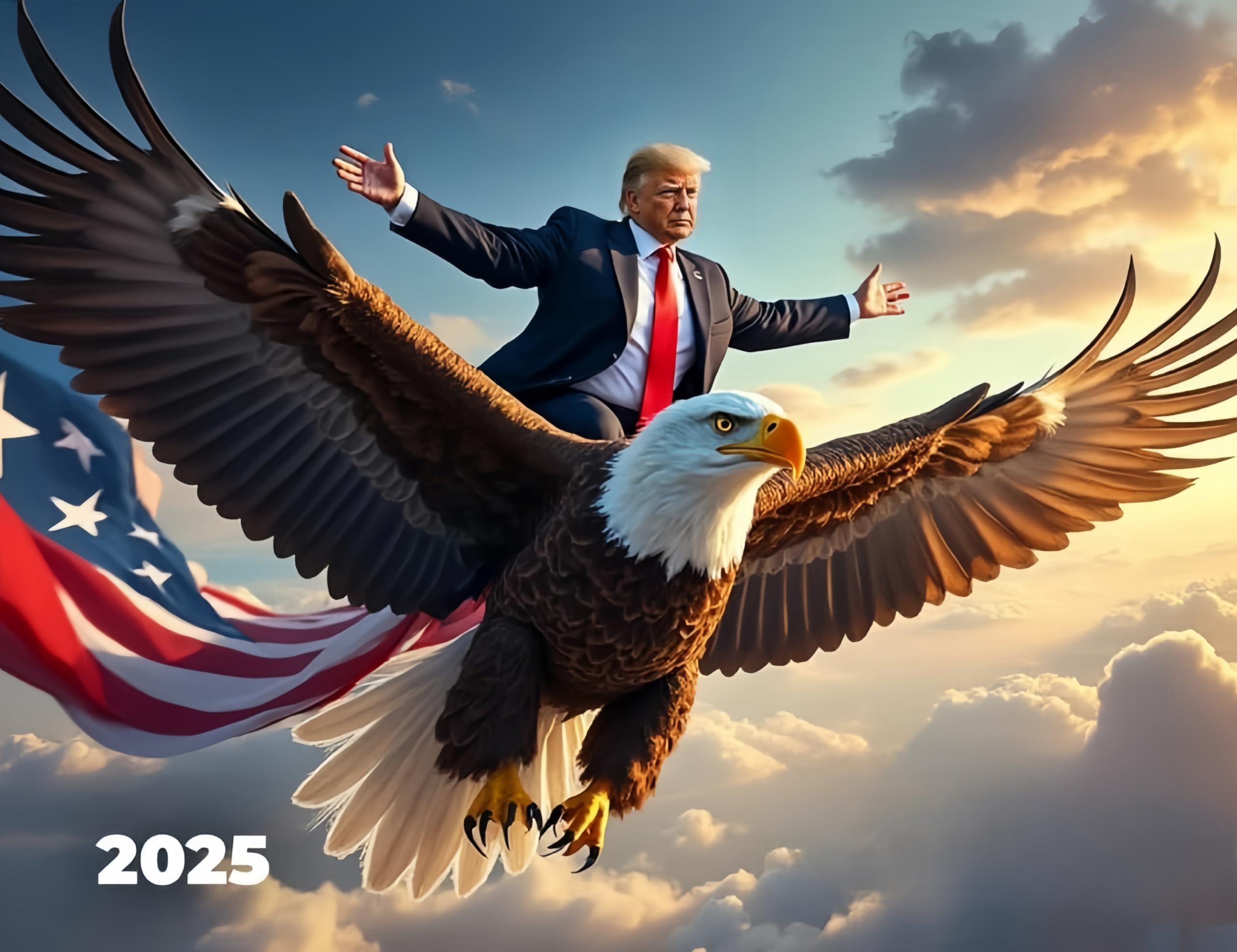 Calendario de pared 2025 de Donald Trump
