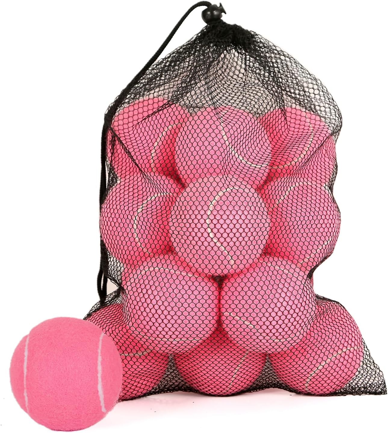 12/18 Pack Tennis Balls for Training, Pet Dog Playing, and Practice with Mesh Bag for Transport and Beginner Training
