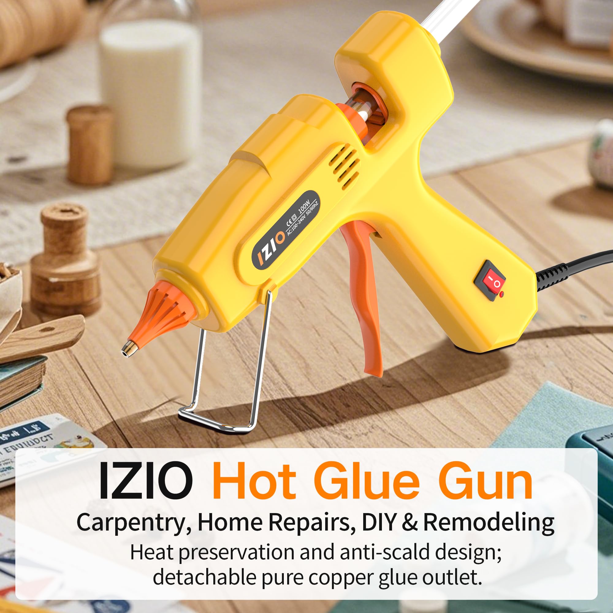 IZIO Full Size Hot Glue Gun Kit with 21 Glue Sticks(7/16