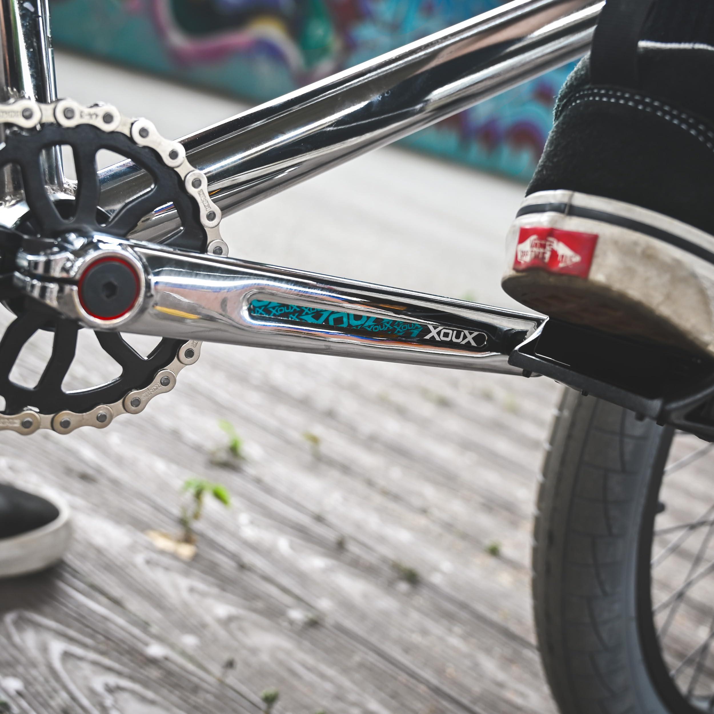 Pédalier BMX Ancien – Broche Hexagonale, 6 Plateaux, Acier, 68 Mm