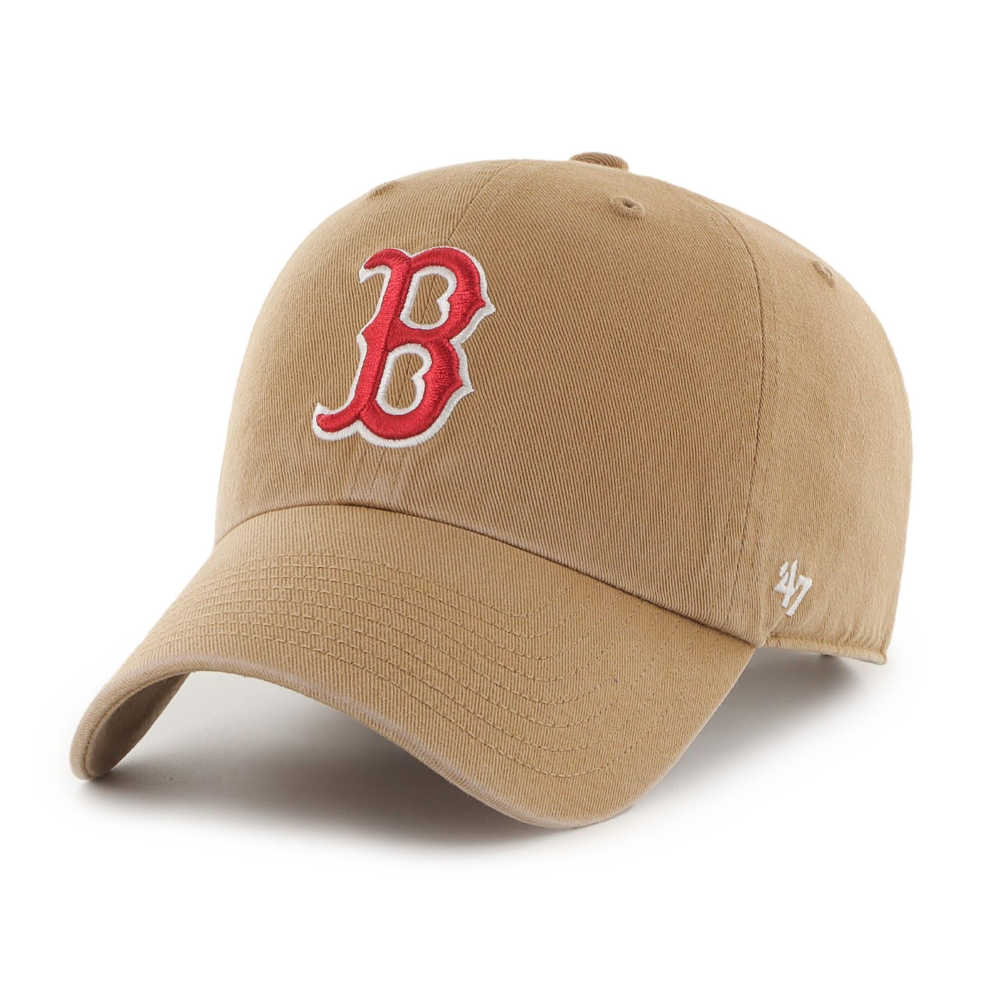 47 Brand Strapback Cap - Clean UP Boston Red Sox Camel