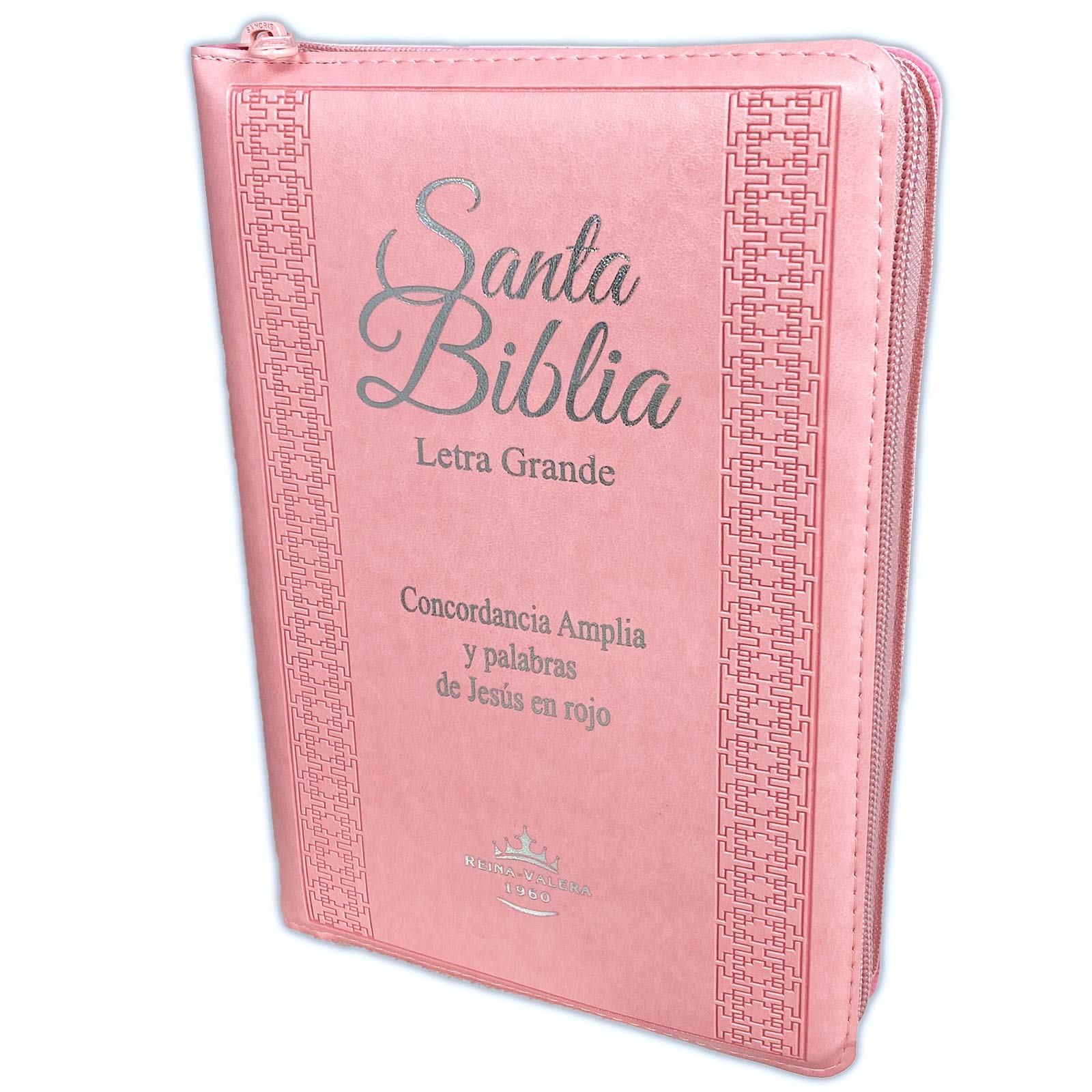 Biblia para Mujer con Cierre Letra Grande 12 puntos Concordancia Amplia Reina Valera 1960 rosada con indice Imitation Leather – January 1, 2022