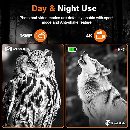 Miniatura 4 de Gafas de visión nocturna  Prismáticos de visión nocturna recargables 4K con visión nocturna digital  Incluye 32 GB TF para almacenamiento de medios,