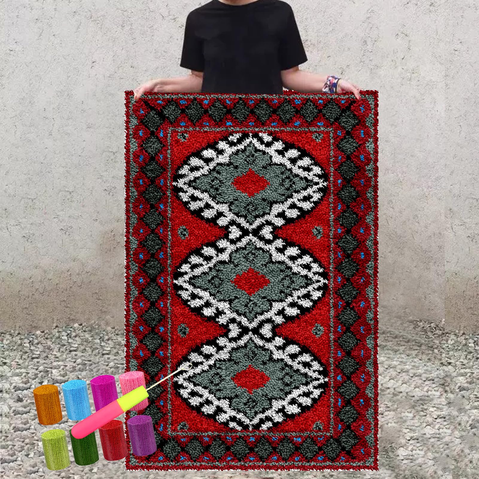 Maty z haczykami do samodzielnego wiązania, zestawy zatrzasków, zestaw haczyków zatrzaskowych, zestaw do samodzielnego wiązania dla dorosłych, zestaw do haftu krzyżykowego, do samodzielnego wykonania