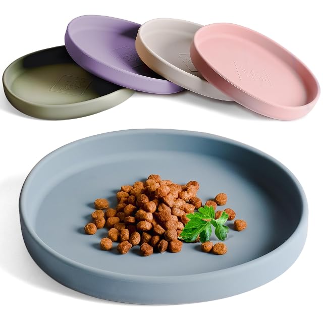 Ne&no Nala Collection - Comedero Plano y Ancho de Silicona para Gatos, Cuenco y Plato de Comida
