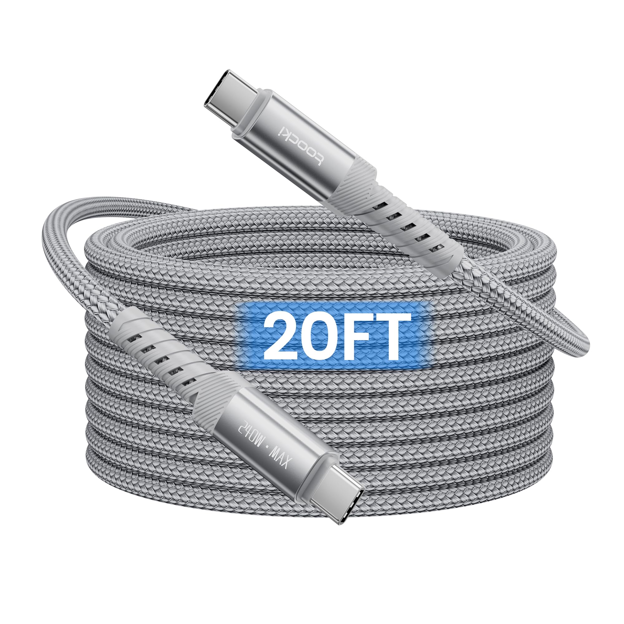 Cavo da USB C a USB C, ricarica rapida da 240 W, cavo extra lungo di tipo C