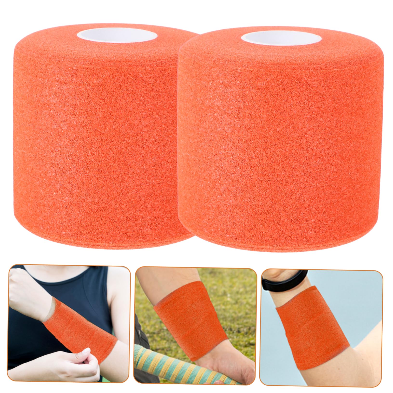 SUPVOX Elastic Bandage Tape 4 Rolls Sports Tape Athletic Wrap for Joint Care Breathable Cut to Size