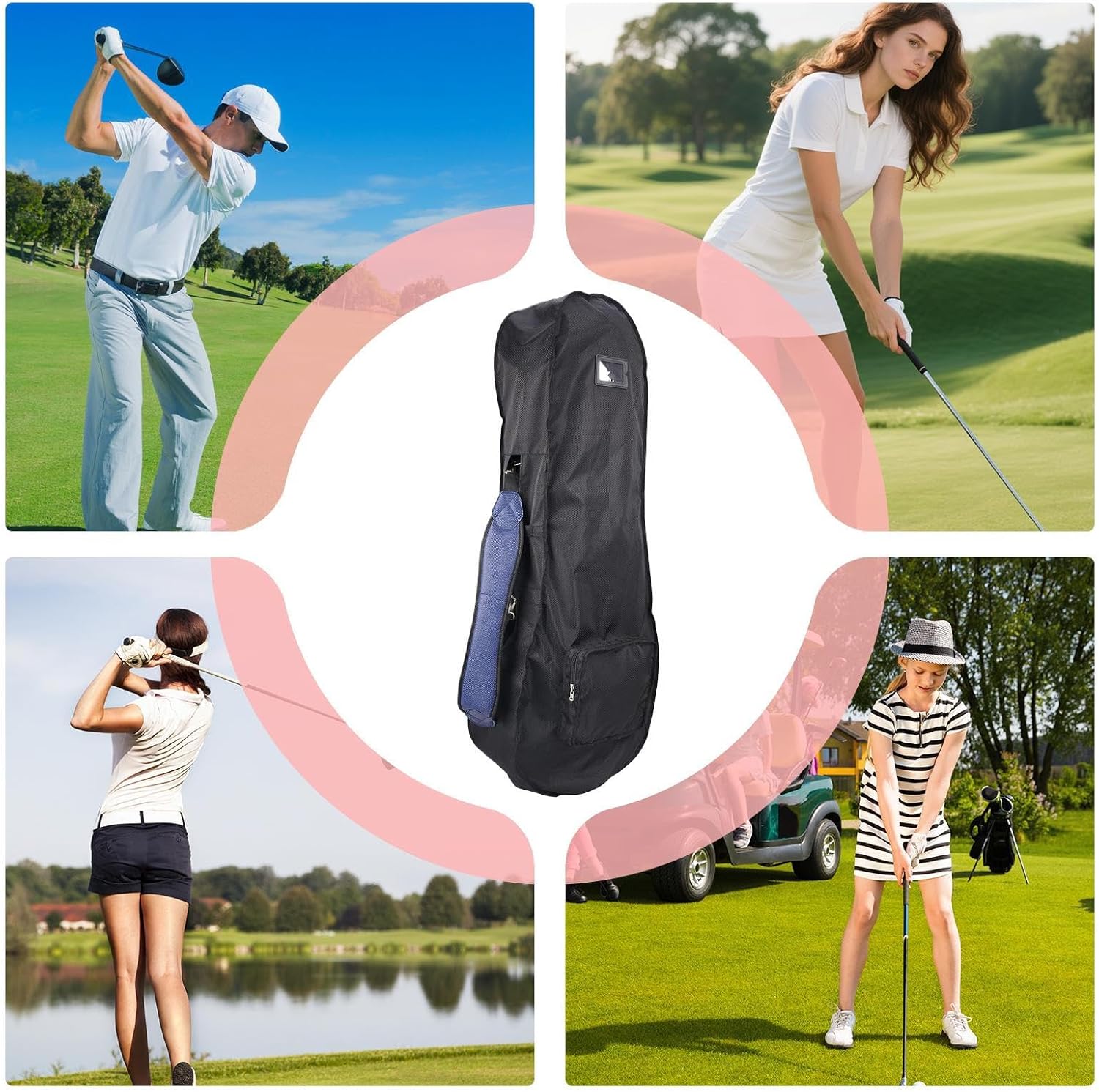 Golf Bag Covers for Rain | Golfer Accessories | Golf Carry Bag Covers,for Golfers Amateur Players School Teams Retirees Courses Tournament Driving Range Caddies Husbands