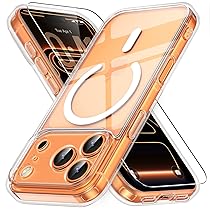 Vansdon Cover Magnetica per iPhone 17 Pro con 1 Pezzi Vetro Temperato, Compatibile con Magsafe, Protezione anticaduta di livello militare, Custodia Traslucida Opaca Sottile Antiurto-Transparent