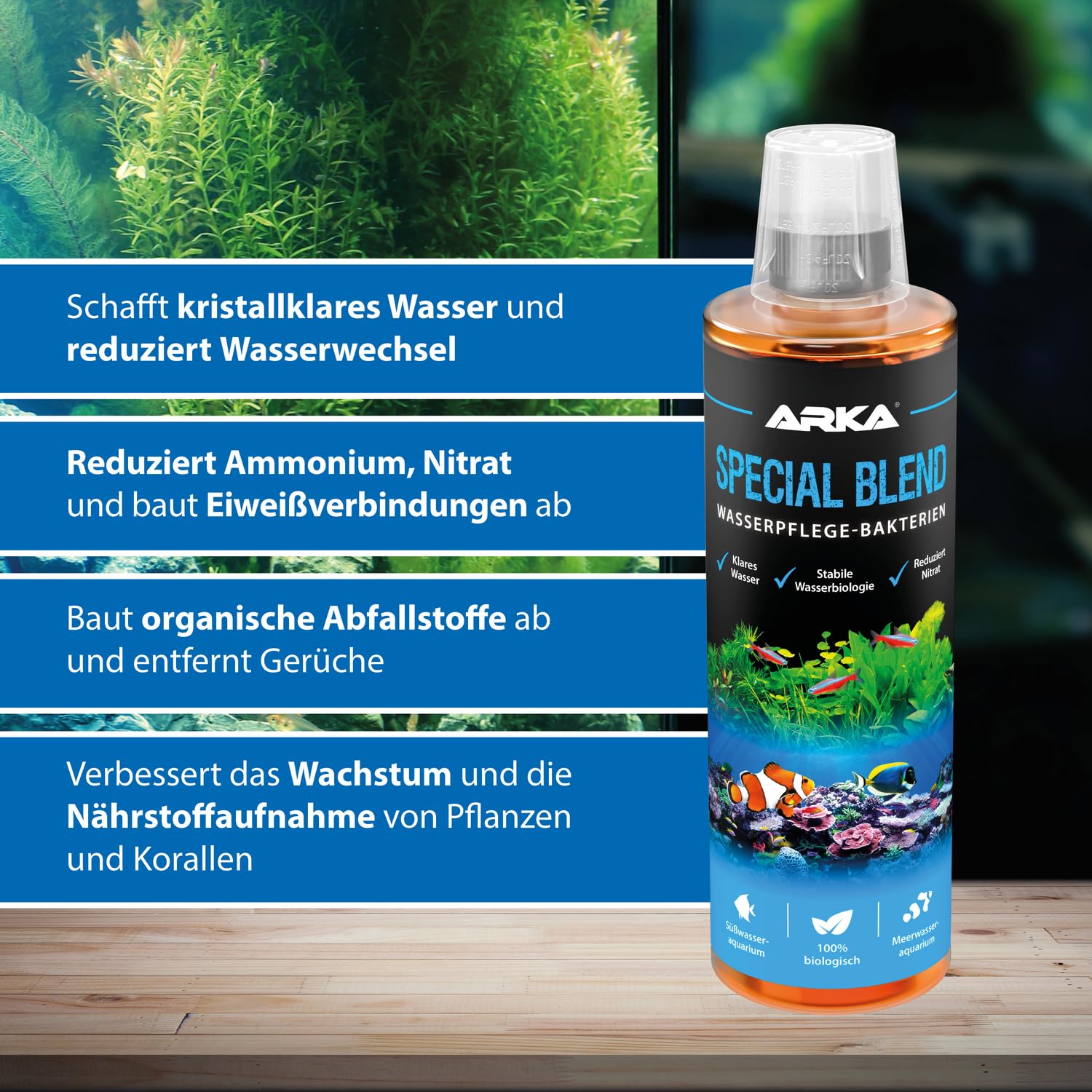 MICROBE-LIFT Special Blend – wysoce aktywne bakterie, do akwarium blisko natury, wspomaga rozkład zanieczyszczeń, woda słodka i morska, 3785 ml