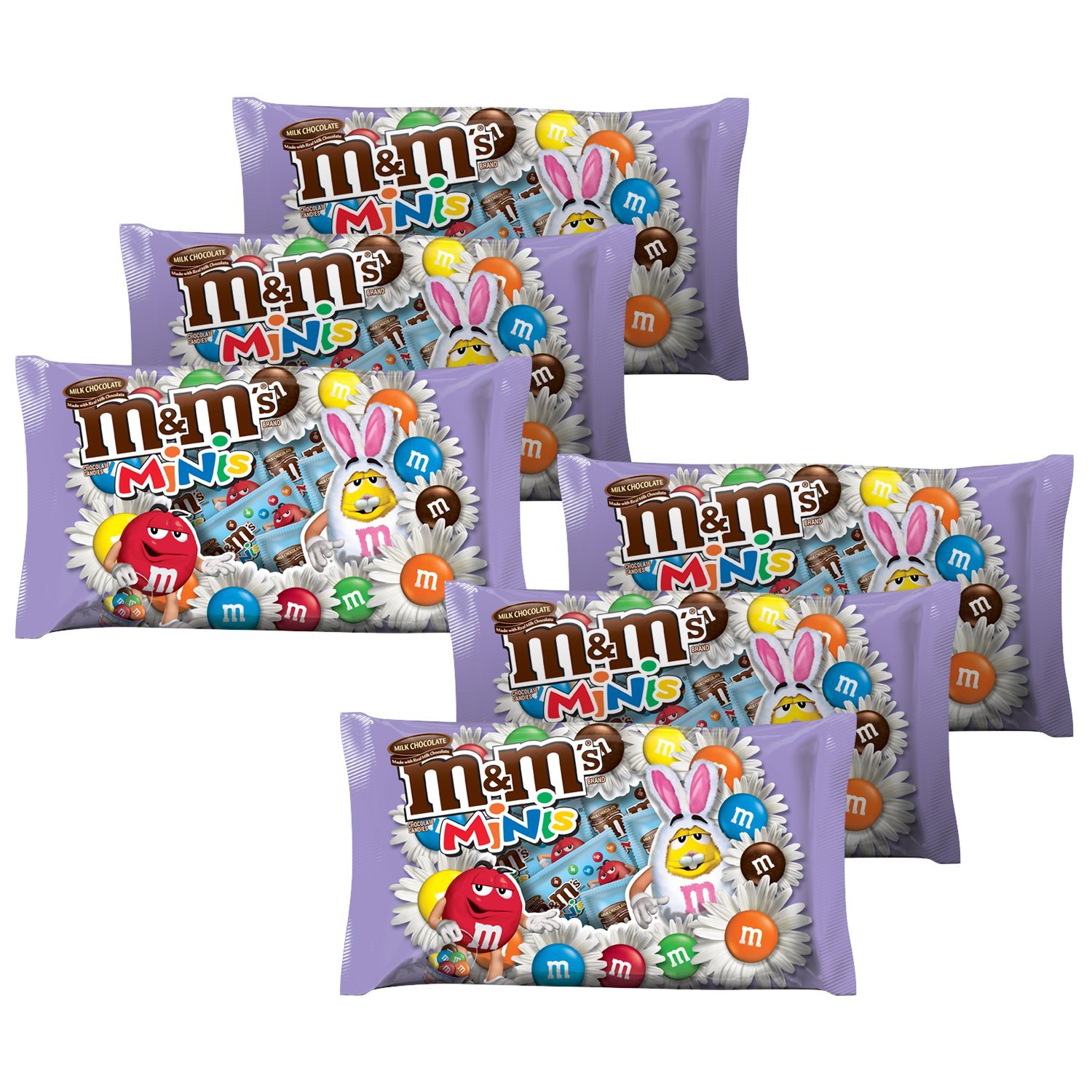 M&M's Minis Milk Chocolate Easter Candy, 11.23 Ounce Bag (Pack of 6)