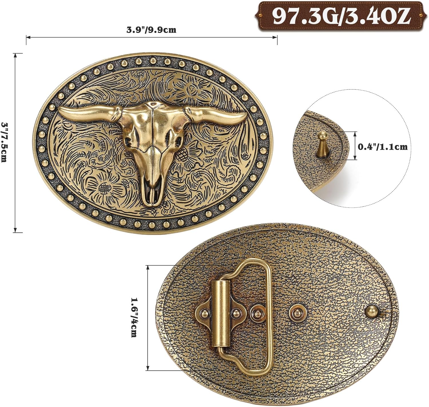 BELTROAD Western Belt Buckles for Men Women Cowboy Rodeo Cowgirl Western Party Mens Replacement Novelty Belt Buckle Gifts - Image 3