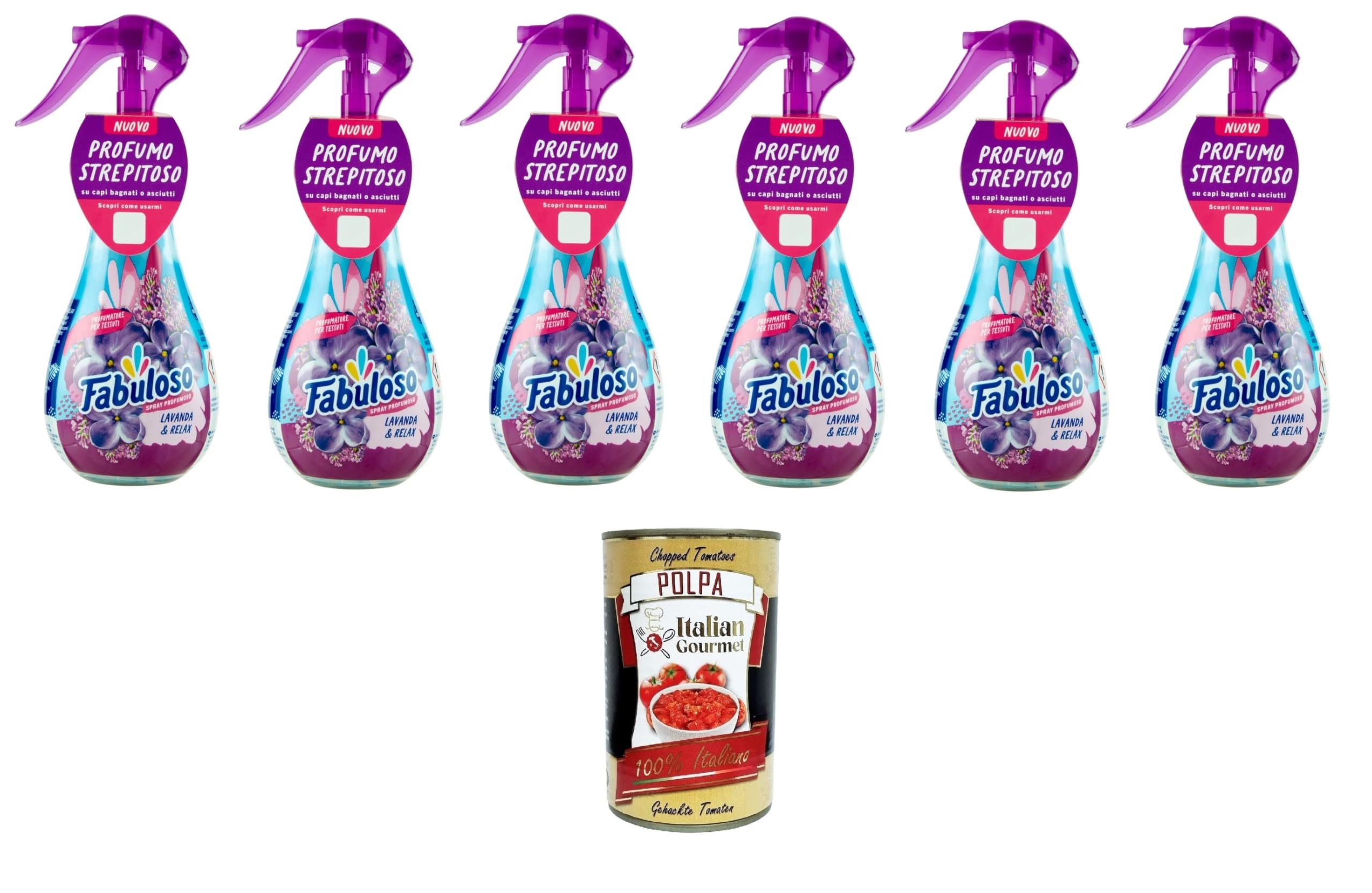 Italian Gourmet Profumatore per tessuti Lavanda Stoffduftspray, 6 x 250ml