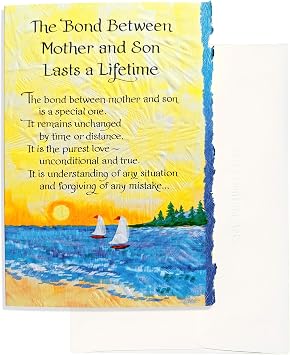 Blue Mountain Arts Greeting Card The Bond Between Mother and Son Lasts a Lifetime Is the Perfect Birthday, Graduation, Mothers Day, or Just Because Card for a Mom or a Son CBM404