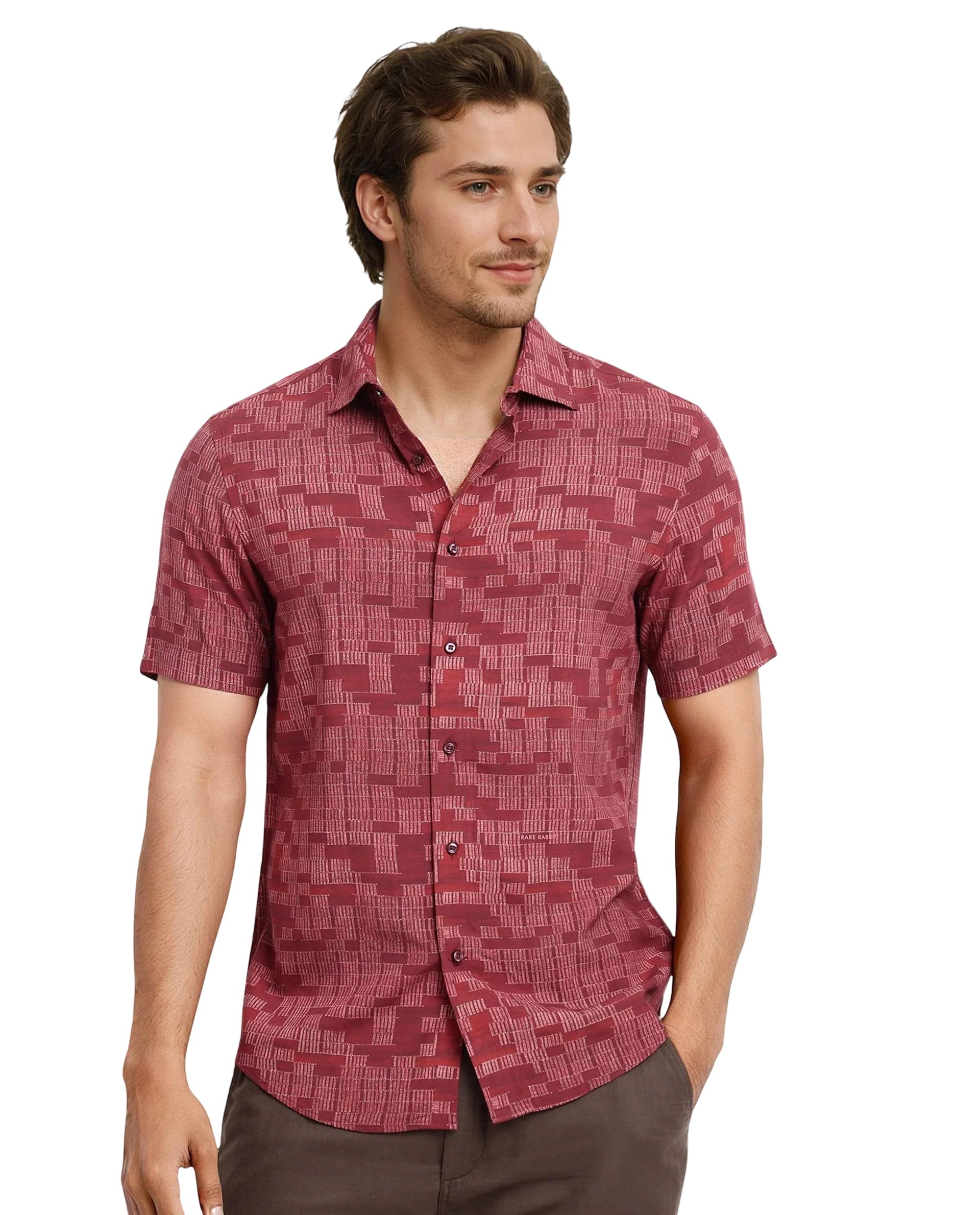 rare rabbit Regular fit Geometric Print Shirt-picture-55