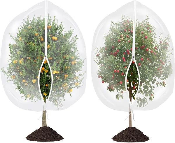 afzdby Garden Mesh Netting with Drawstring,Plants Cover Protection from Anti Birds,Bugs,Cicadas,and Insects-Pest Barrier