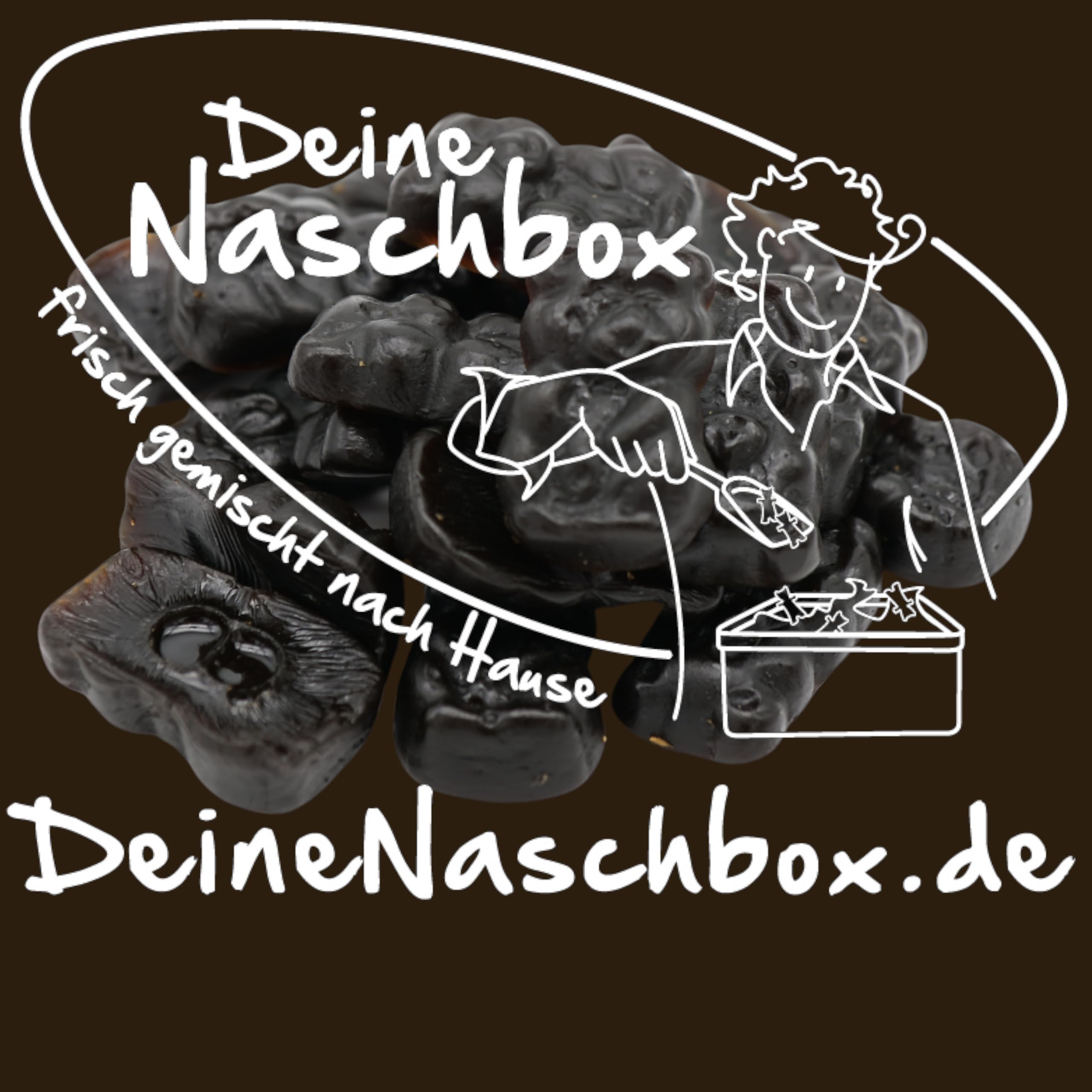 Deine Naschbox | Zuckerfreie Süße Lakritz Bärchen | 3kg Mega Pot | XXL Großpackung für Party, Candybar & als Geschenk | Gelatinefrei | Aromatisch