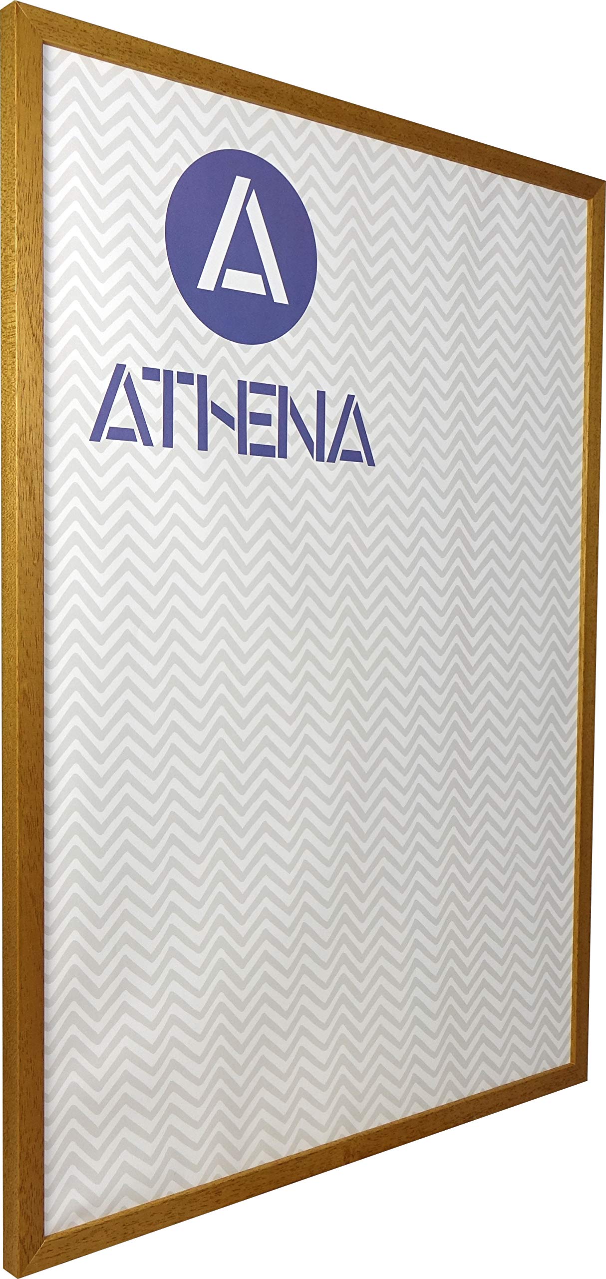 Athena Oak Honey Honey Thin Block Premium Wood Picture Frame 36" X 24" - 36 X 24 Frame - Photo Frame - 36X24 Frame With Clear Styrene Sheet & Wall Mounted Hook – 24 X 36 Inches