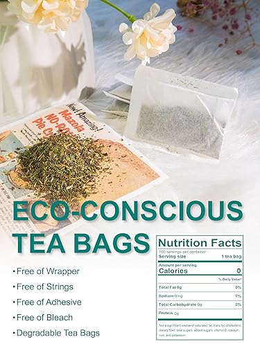 Miniatura 5 de TeeLux Bolsas de té de hoja y raíz de diente de león, raíz de diente de león tostado natural con té de hierbas frescas de hoja de diente de león,