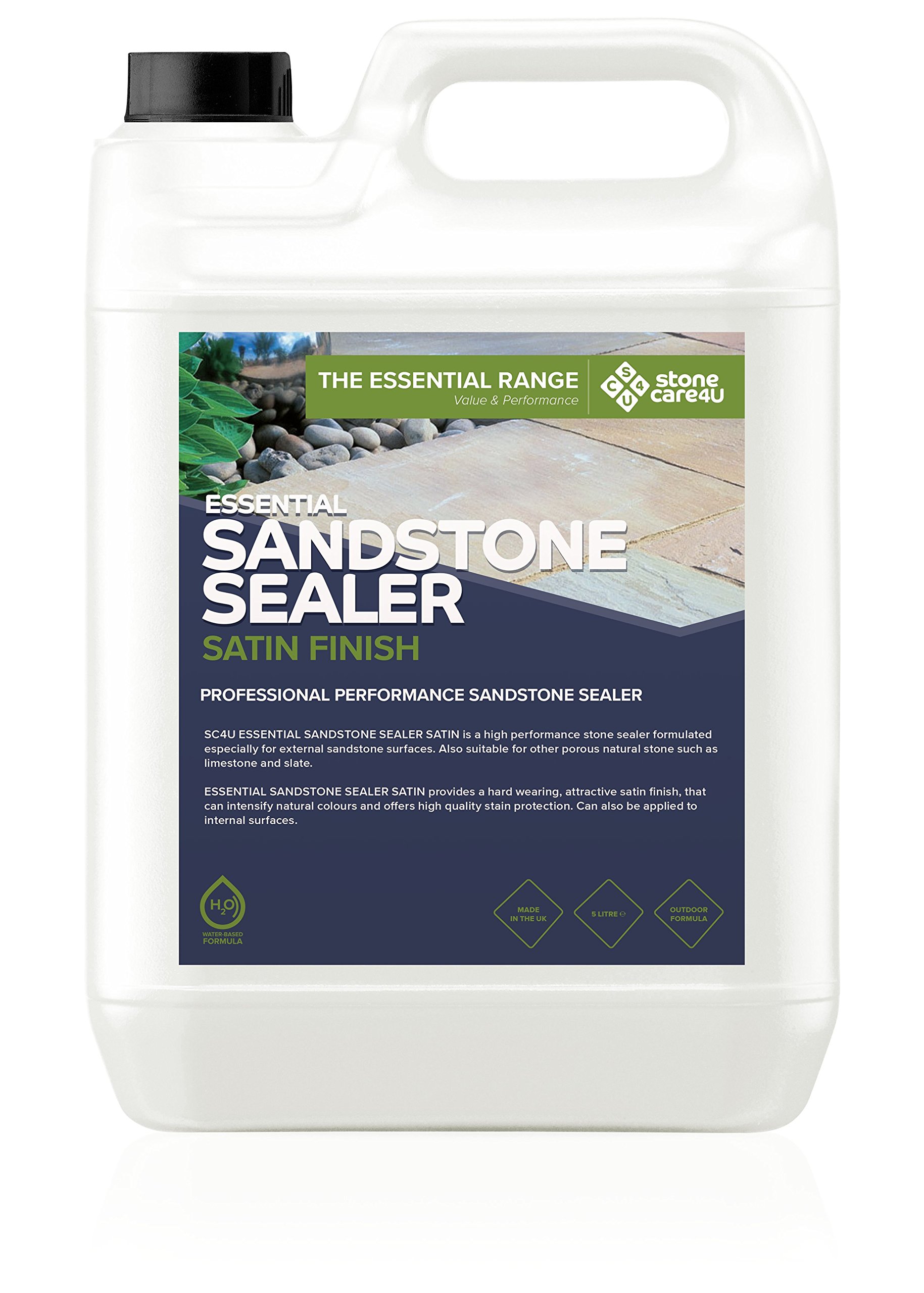 StoneCare4U - Sandstone Sealer Satin - 5L - Gloss Enhancement Exterior Natural Stone Sealant for Sandstone, Limestone, Slate & More. Outdoor Patio Sealant for Patio, Drive & Paths โ image 1