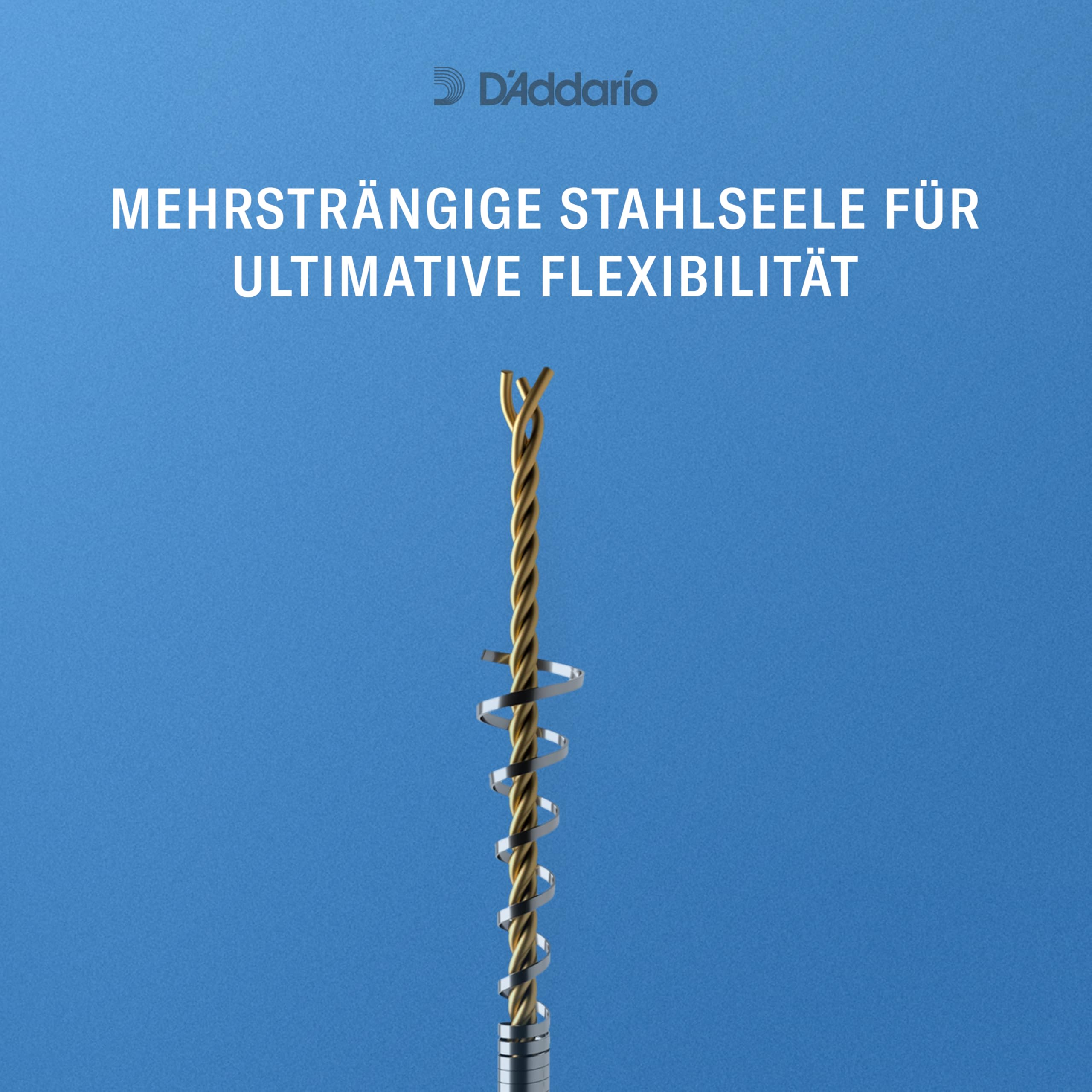 D'Addario H510-1/8M Helicore Cello Saitensatz mehrfach verdrillter Stahlkern 1/8 Medium, Full Set
